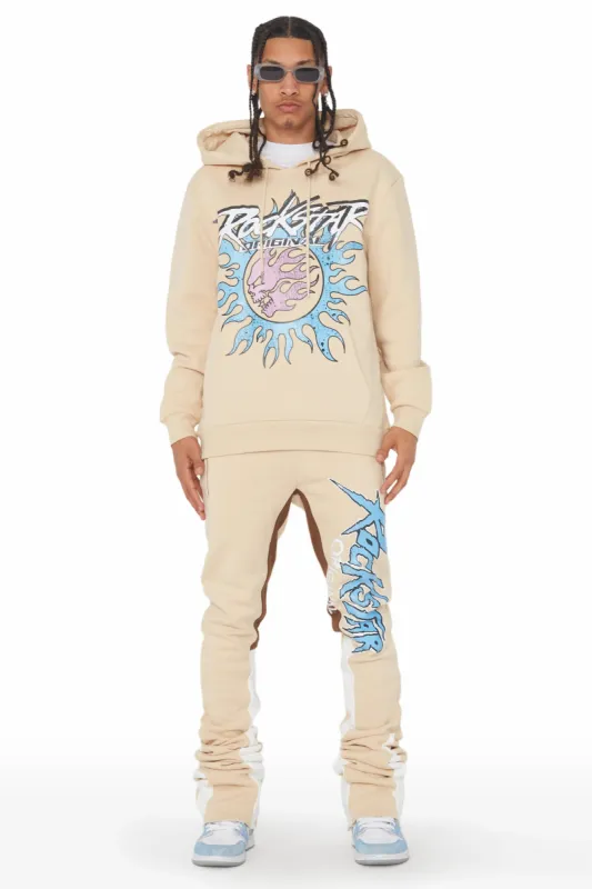 Aslan Beige Slim Fit Track Set sold by Rockstar Original