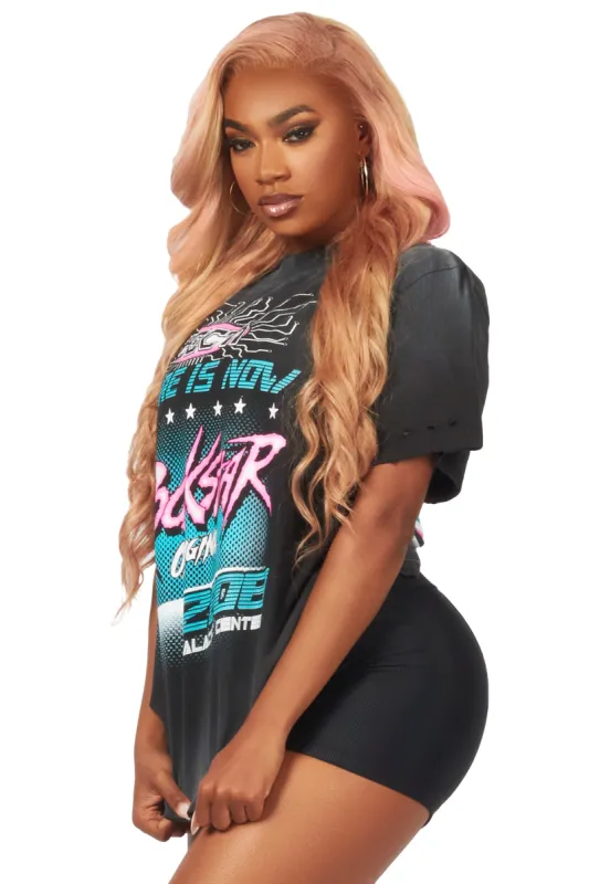 Nene Black Mega Oversized T-Shirt sold by Rockstar Original