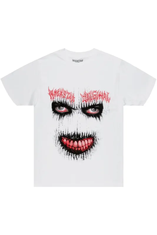 Monstre White Graphic T-Shirt sold by Rockstar Original