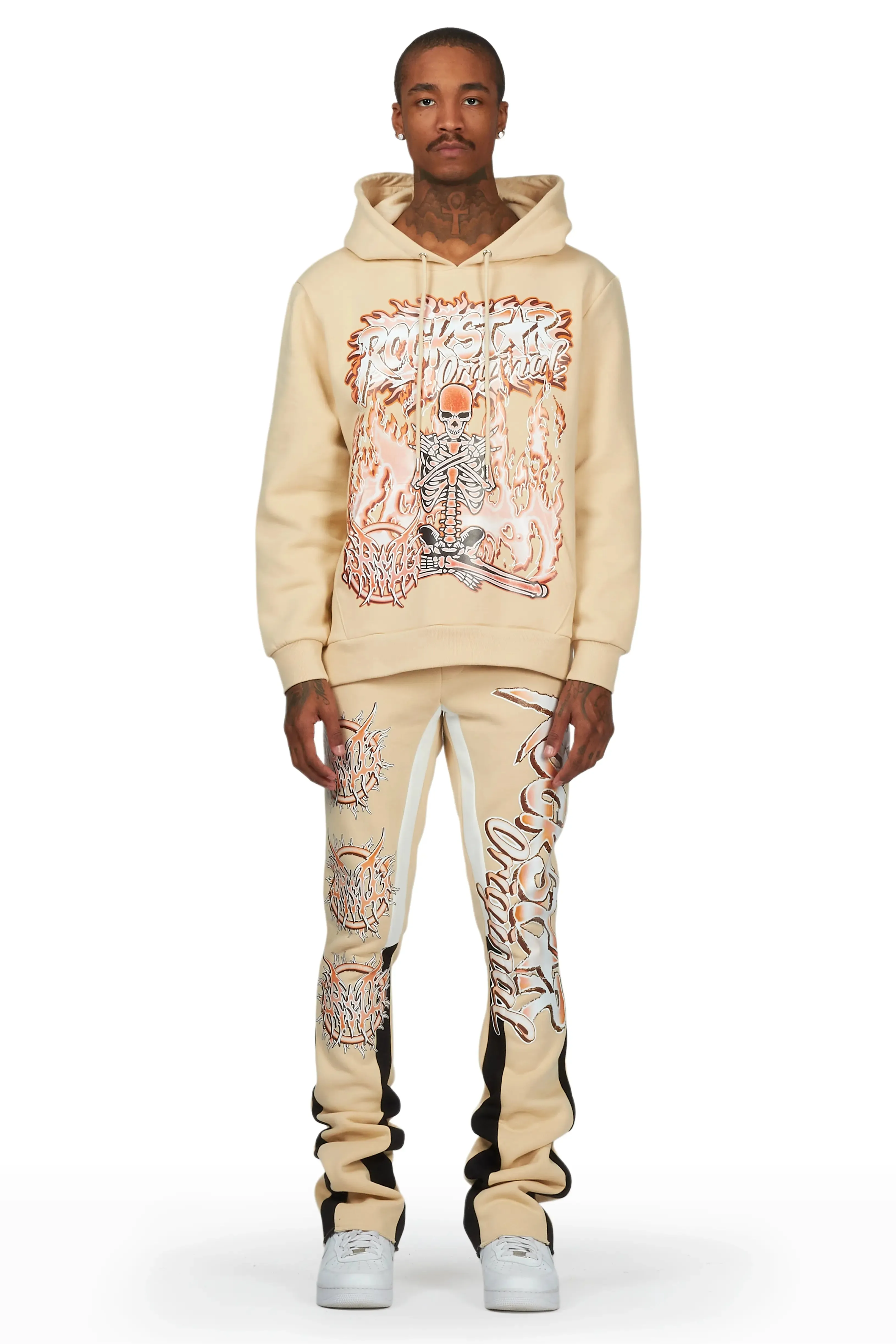 Inigo Beige/Black Stacked Flared Track Set sold by Rockstar Original