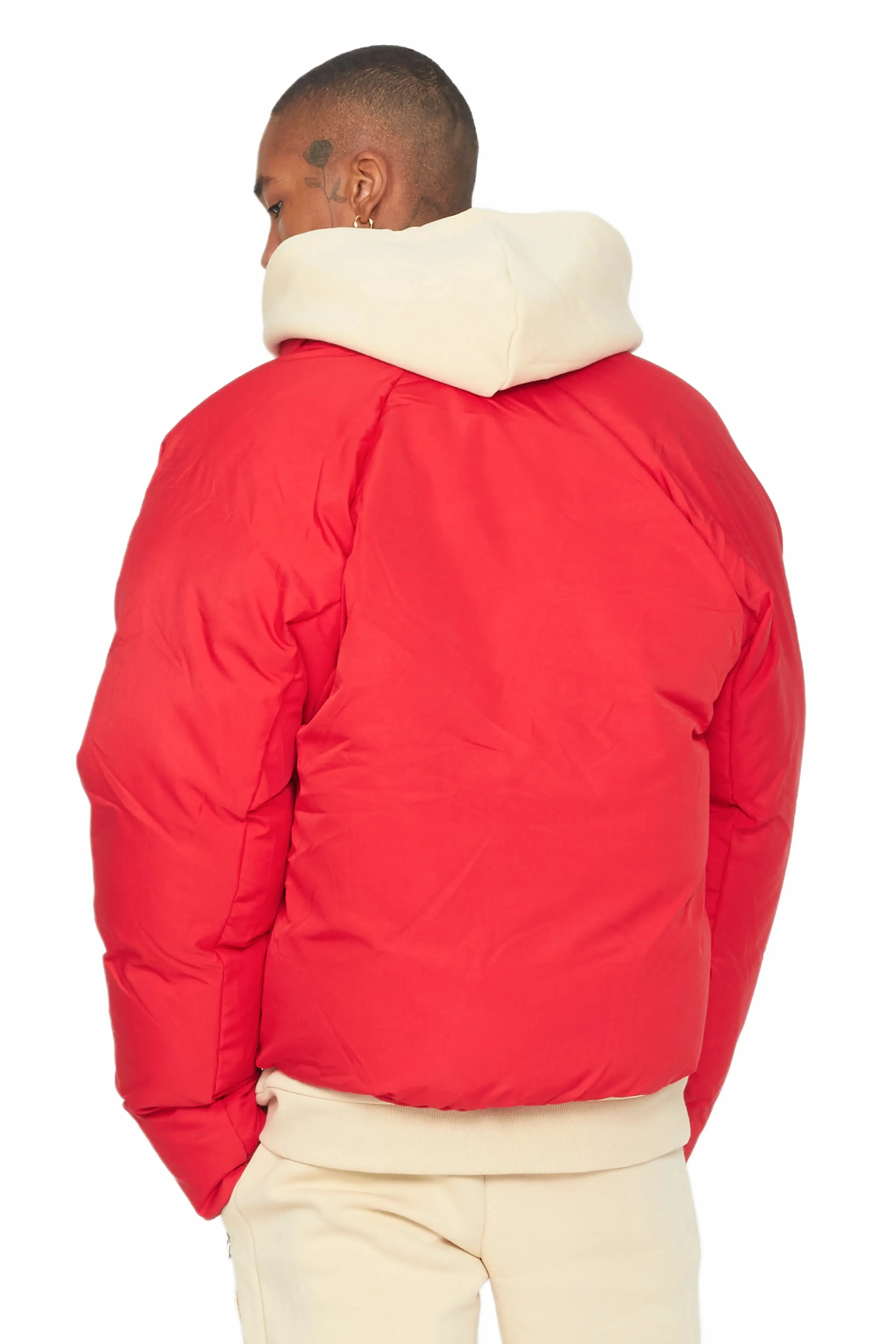Damien Red Puffer Jacket sold by Rockstar Original product image thumbnail 4