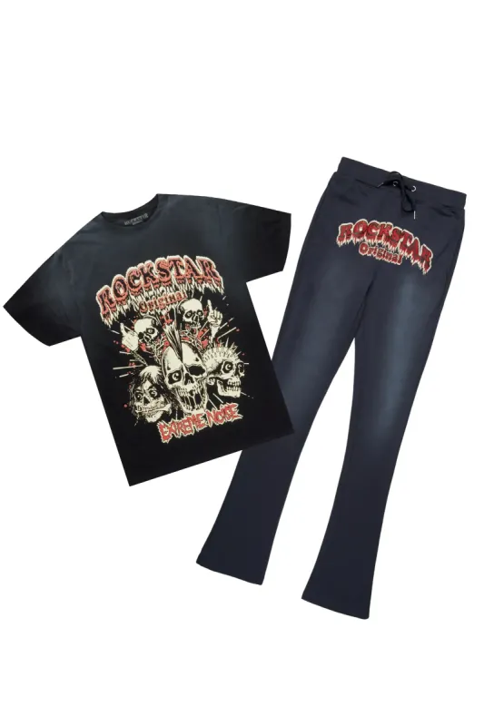 Tabor Black T-Shirt/Stacked Flare Track Set sold by Rockstar Original