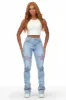 Stargirl Med. Wash Rhinestone Super Stacked Jean sold by Rockstar Original