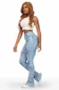 Stargirl Med. Wash Rhinestone Super Stacked Jean sold by Rockstar Original