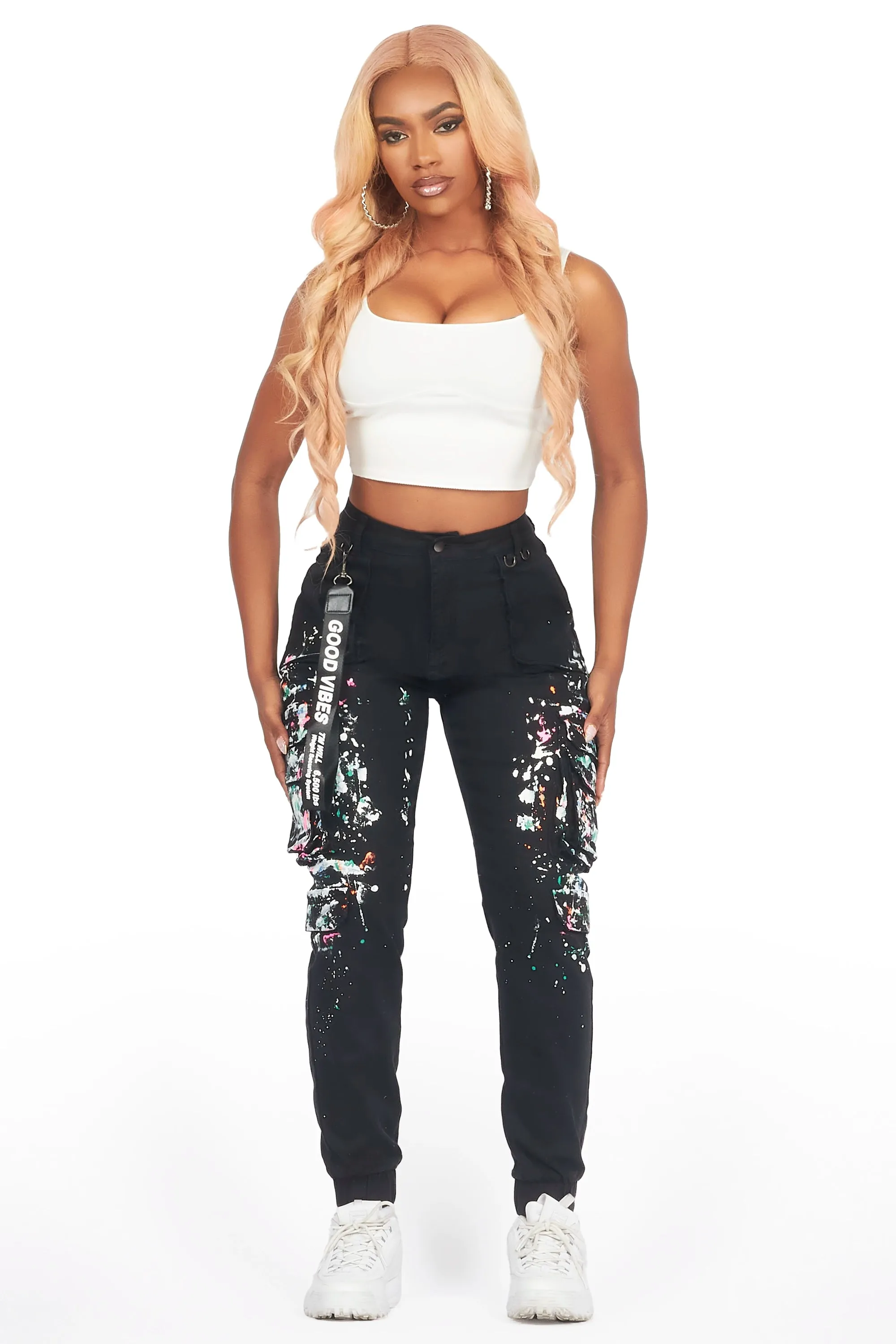 Tamara Black Painted Jogger Jean sold by Rockstar Original product image thumbnail 4