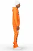 Draven Orange Hoodie/Stacked Flare Track Pant Set sold by Rockstar Original