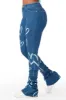 Mrs. Steal Your Heart Med. Wash Super Stacked Jean sold by Rockstar Original