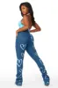 Mrs. Steal Your Heart Med. Wash Super Stacked Jean sold by Rockstar Original