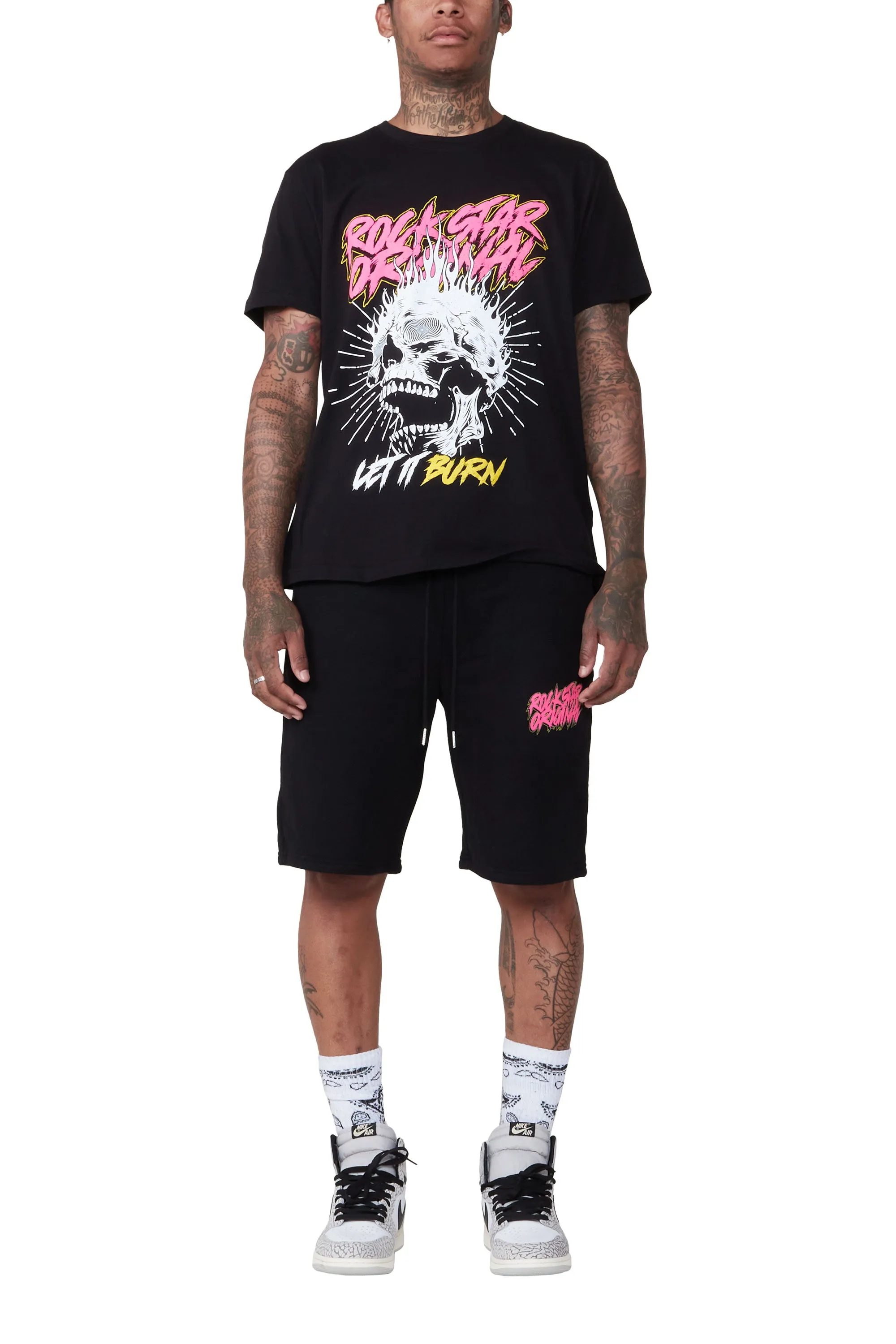 Zev Black Graphic T-Shirt Short Set sold by Rockstar Original product image thumbnail 5