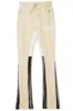 Firoz Beige Graphic Stacked Flare Pant sold by Rockstar Original