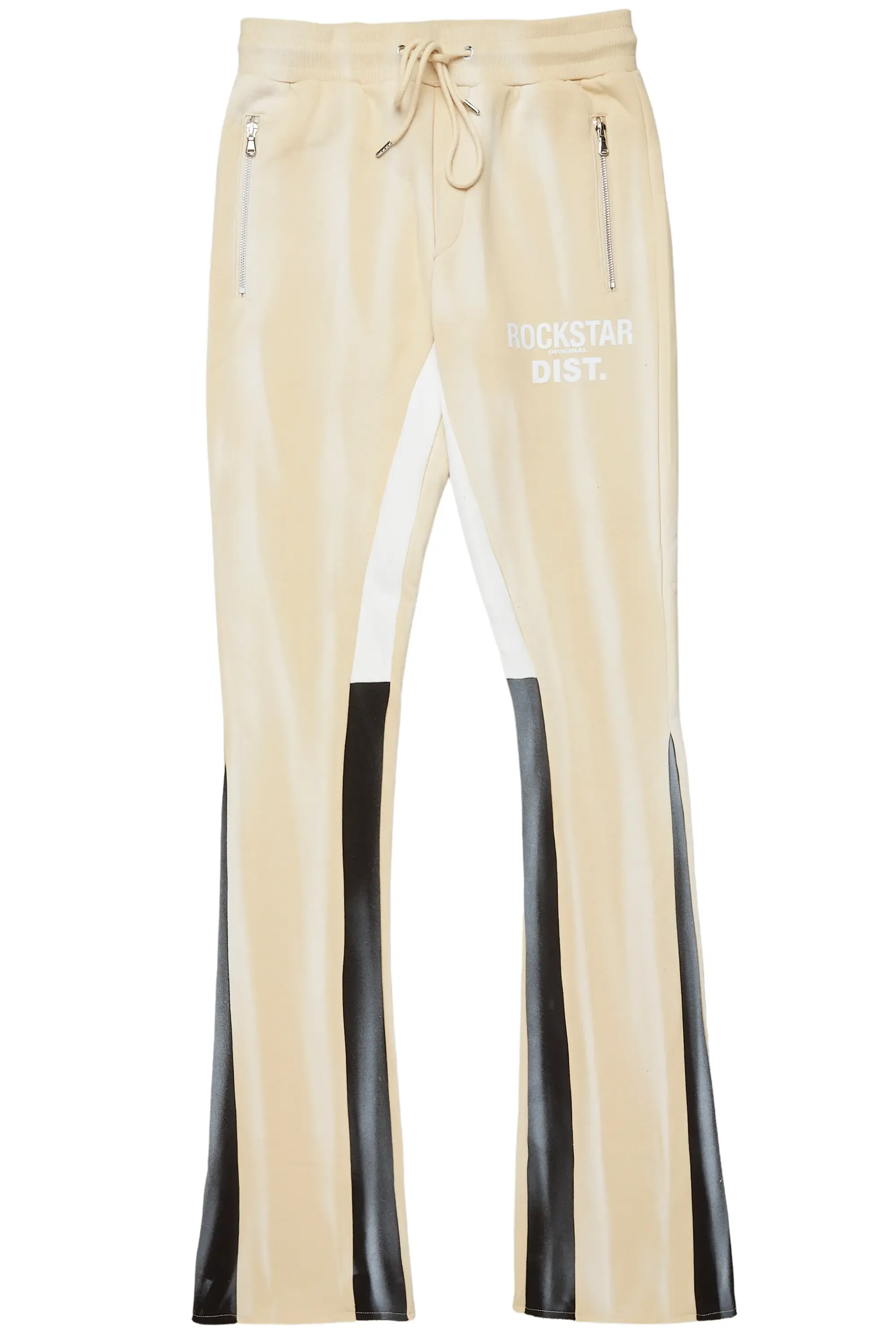 Firoz Beige Graphic Stacked Flare Pant sold by Rockstar Original product image thumbnail 2