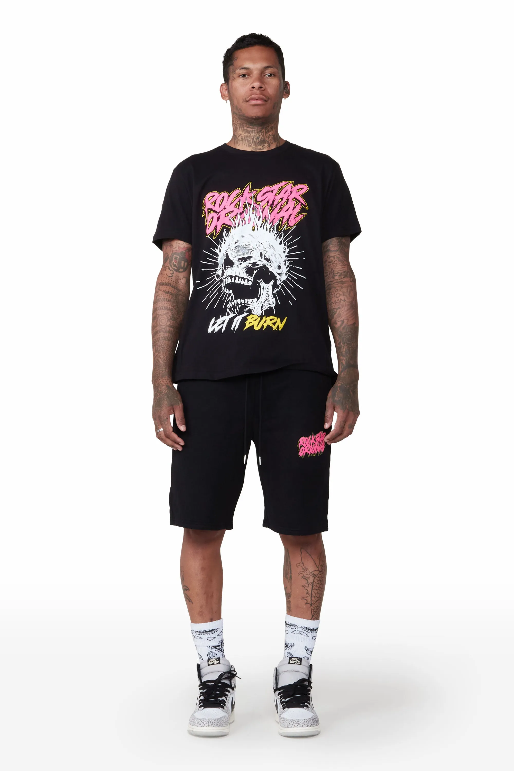 Zev Black Graphic T-Shirt Short Set sold by Rockstar Original product image thumbnail 2