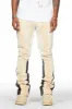 Firoz Beige Graphic Stacked Flare Pant sold by Rockstar Original