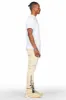 Firoz Beige Graphic Stacked Flare Pant sold by Rockstar Original