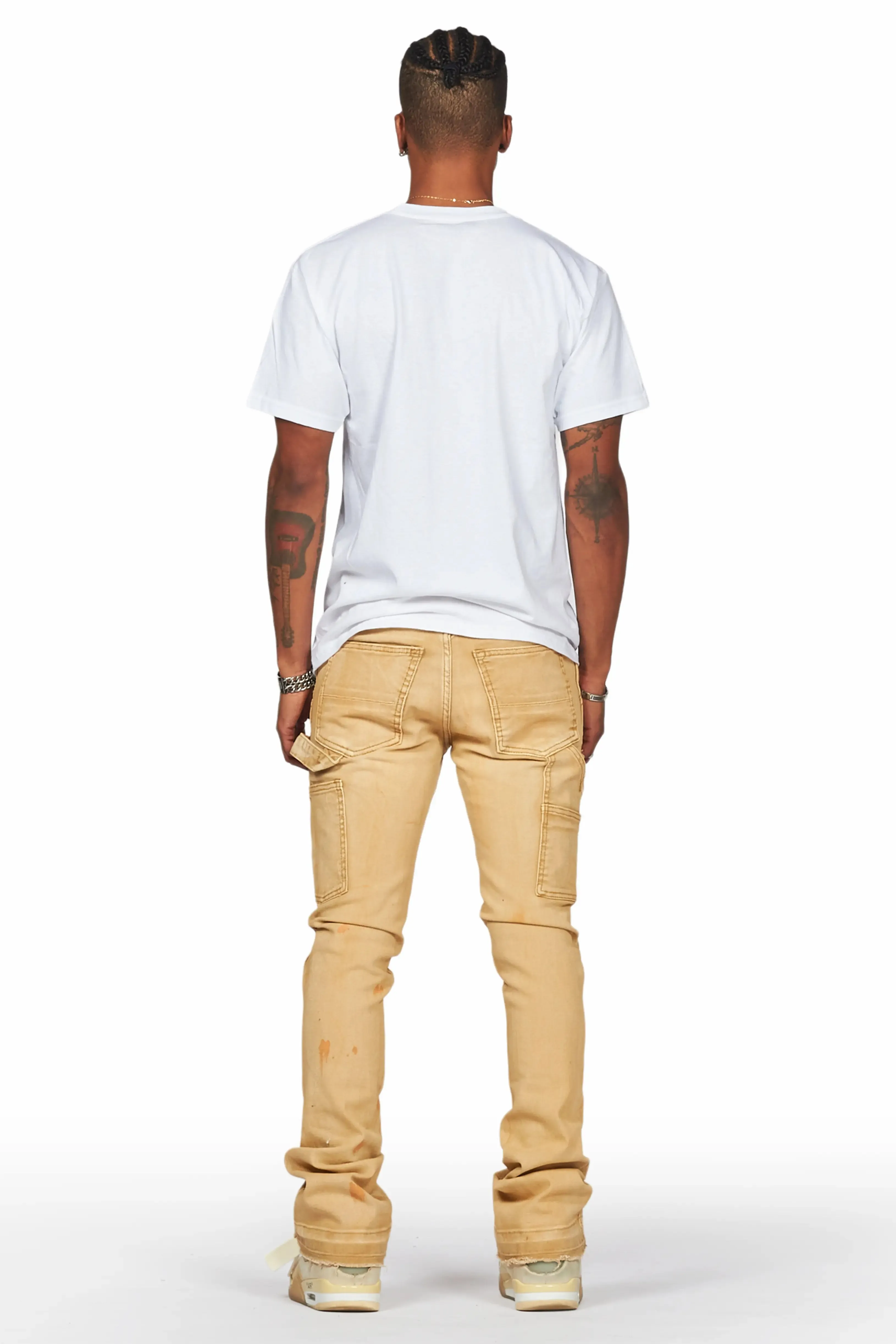 Serrano Beige Stacked Flare Jean sold by Rockstar Original product image thumbnail 5
