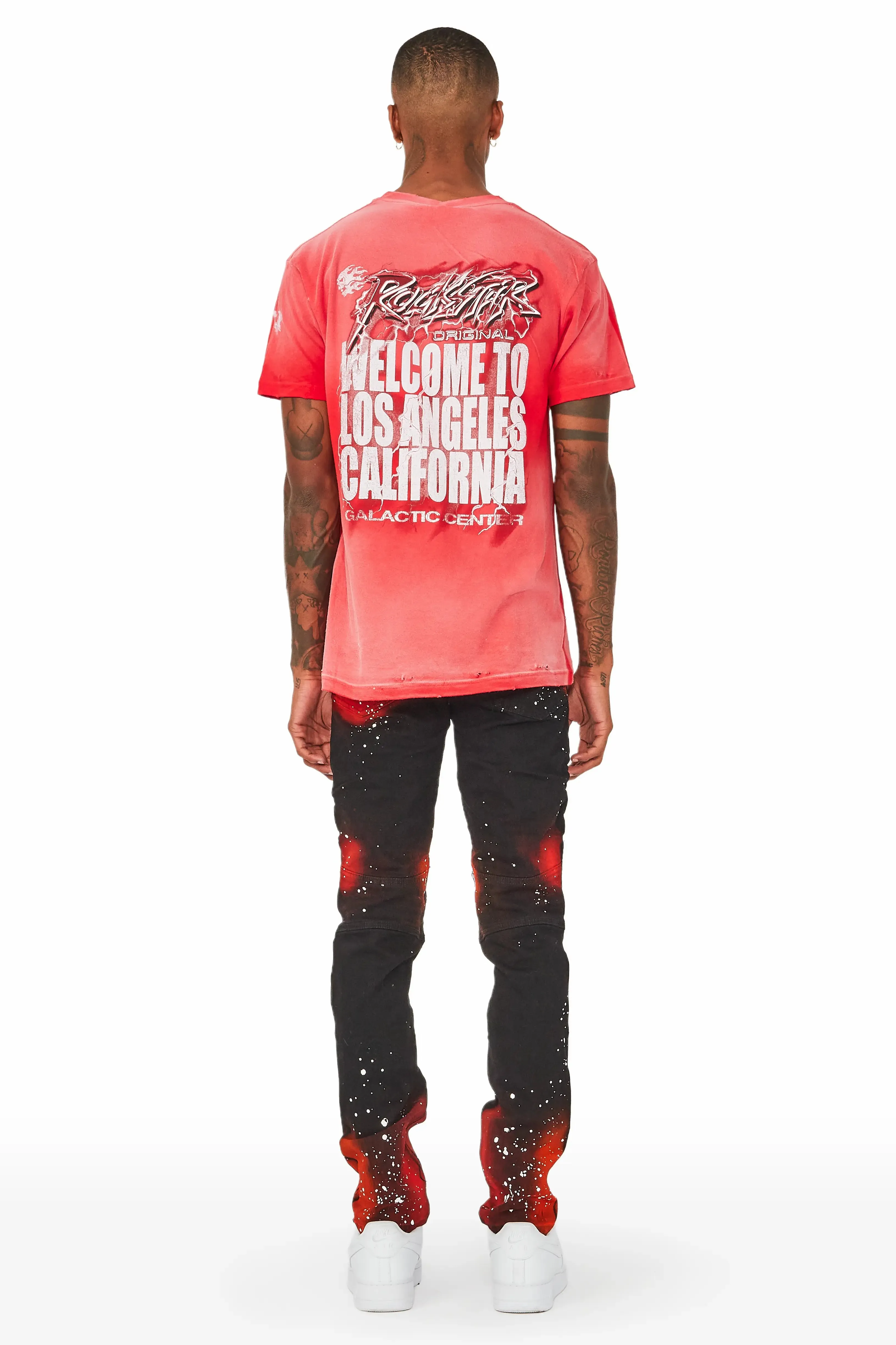 Wilder Black/Orange Painter Biker Jean sold by Rockstar Original product image thumbnail 4