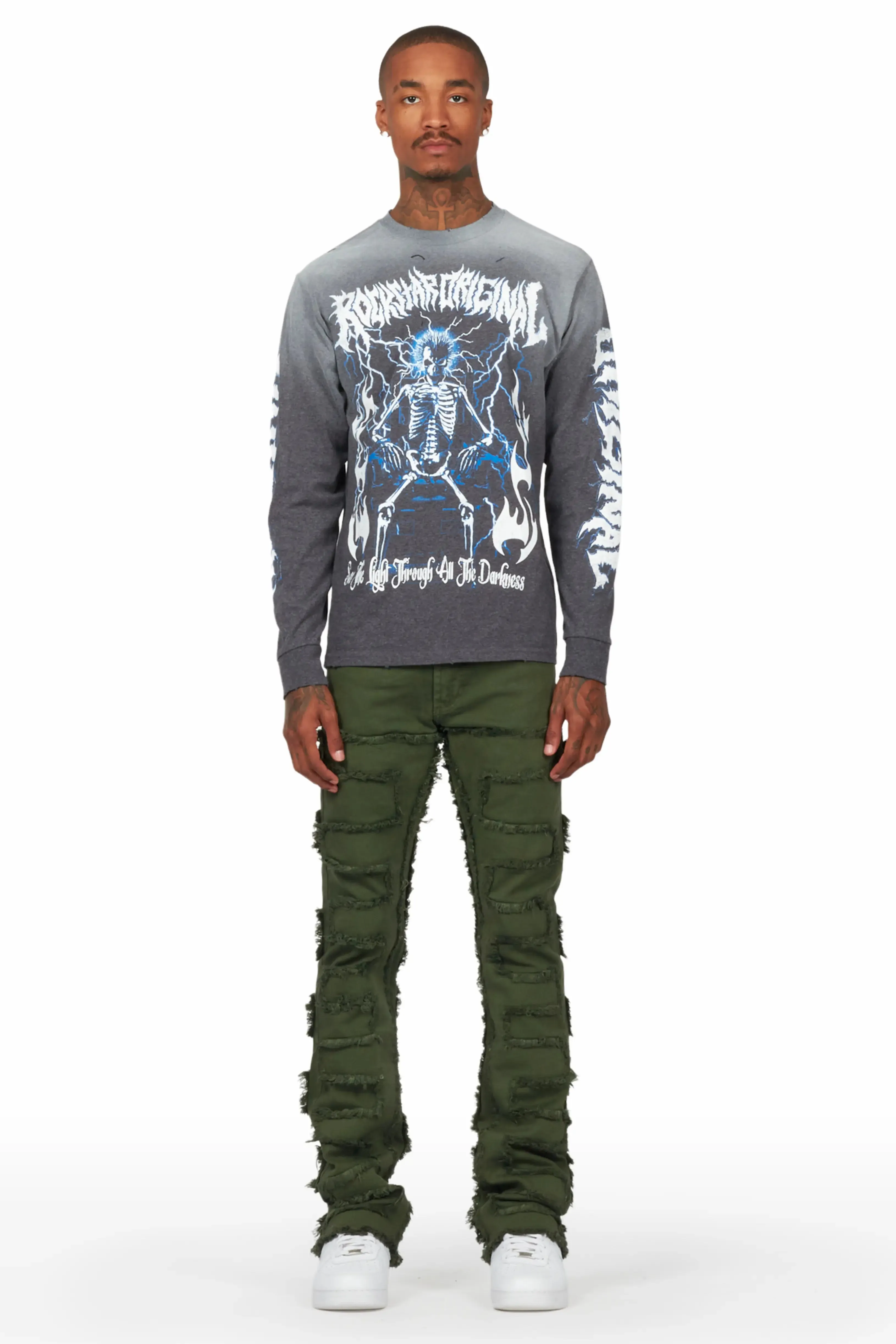 Arne Green Stacked Flare Jean sold by Rockstar Original product image thumbnail 3