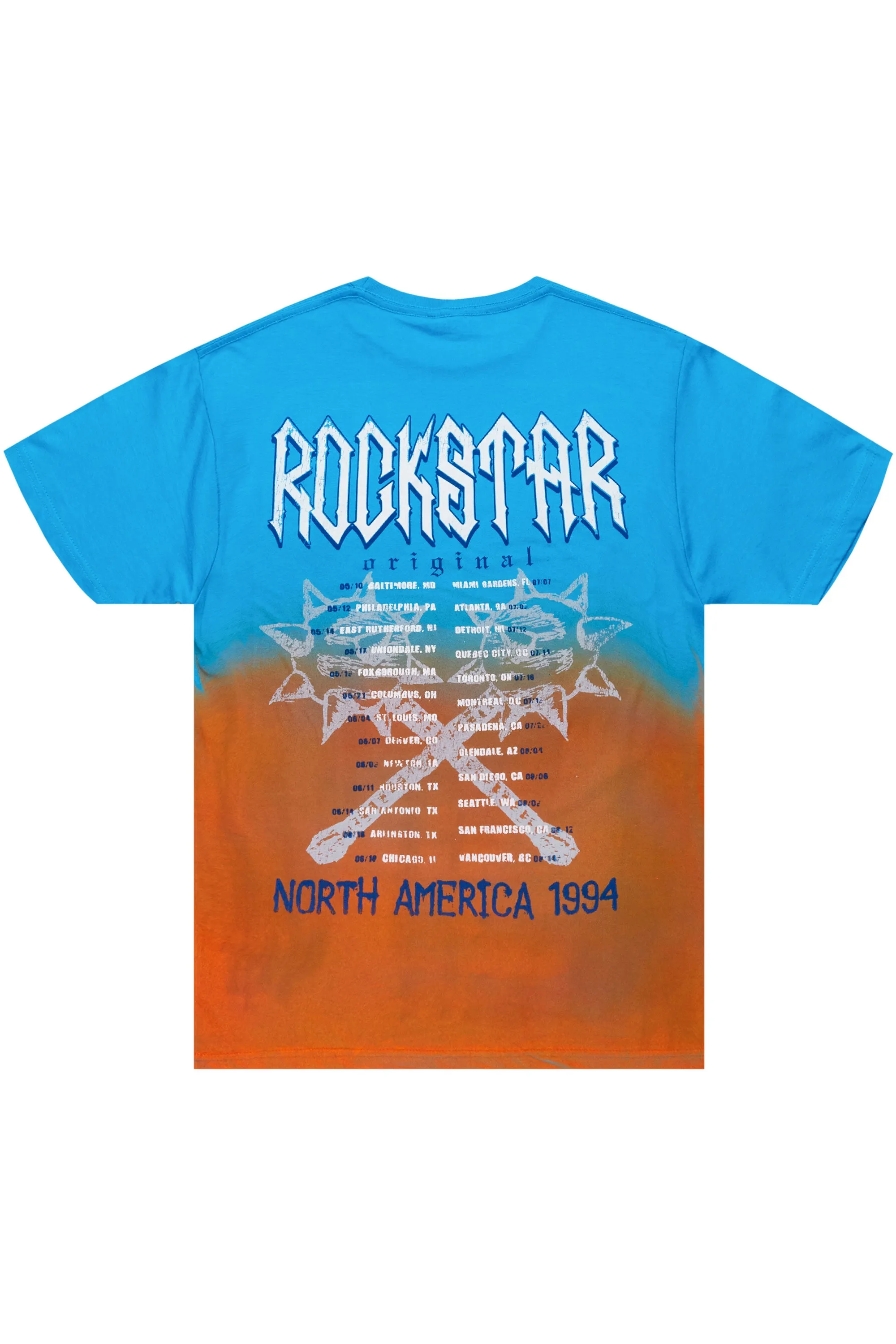 Aki Blue/Orange Graphic T-Shirt sold by Rockstar Original product image thumbnail 3