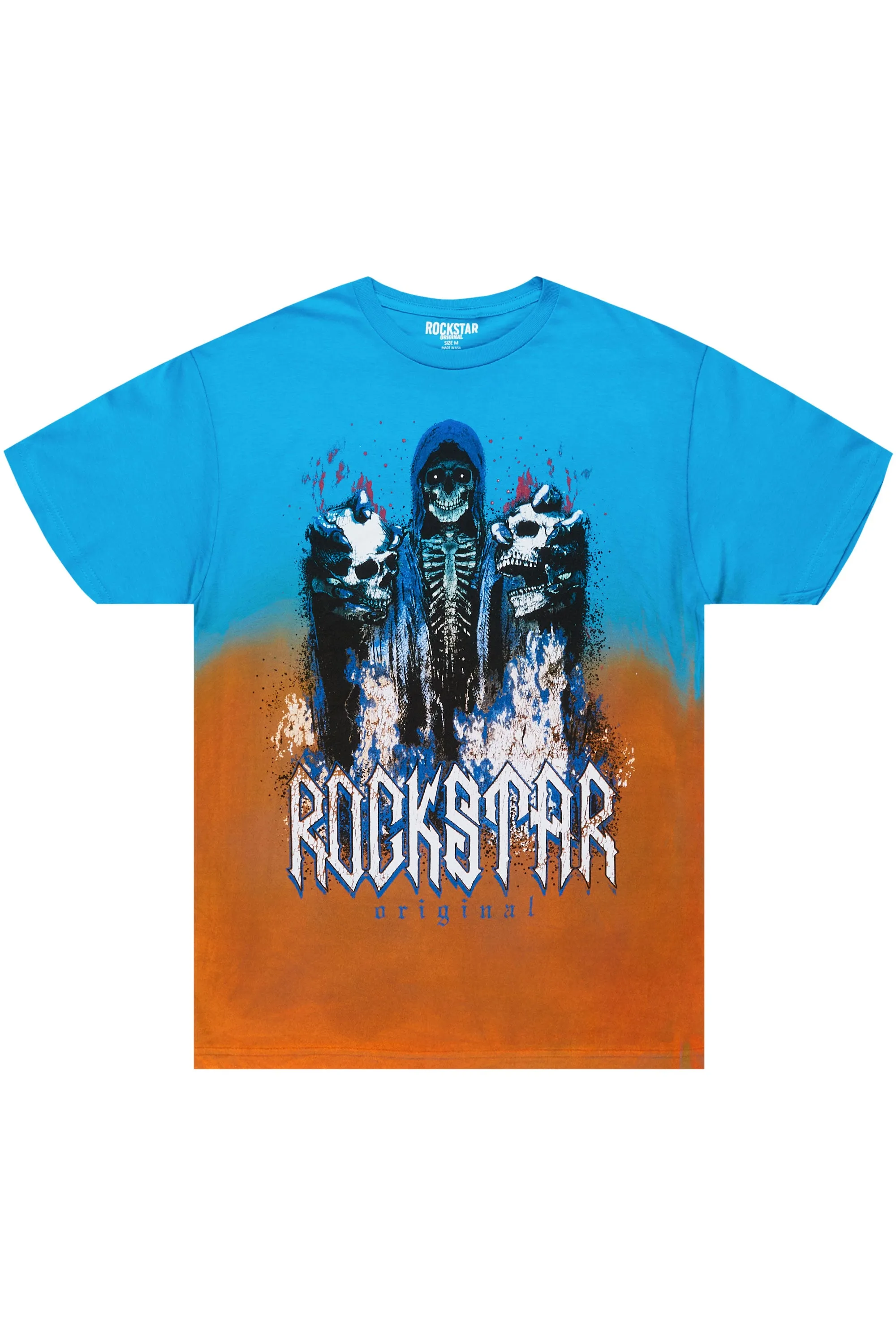Aki Blue/Orange Graphic T-Shirt sold by Rockstar Original