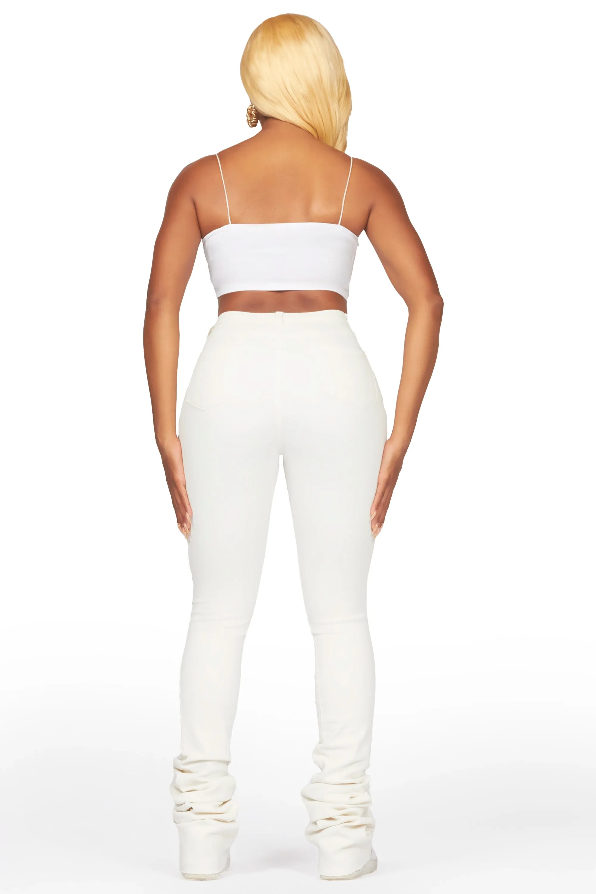 Lovin' Off White Distressed Super Stacked Jean sold by Rockstar Original product image thumbnail 5