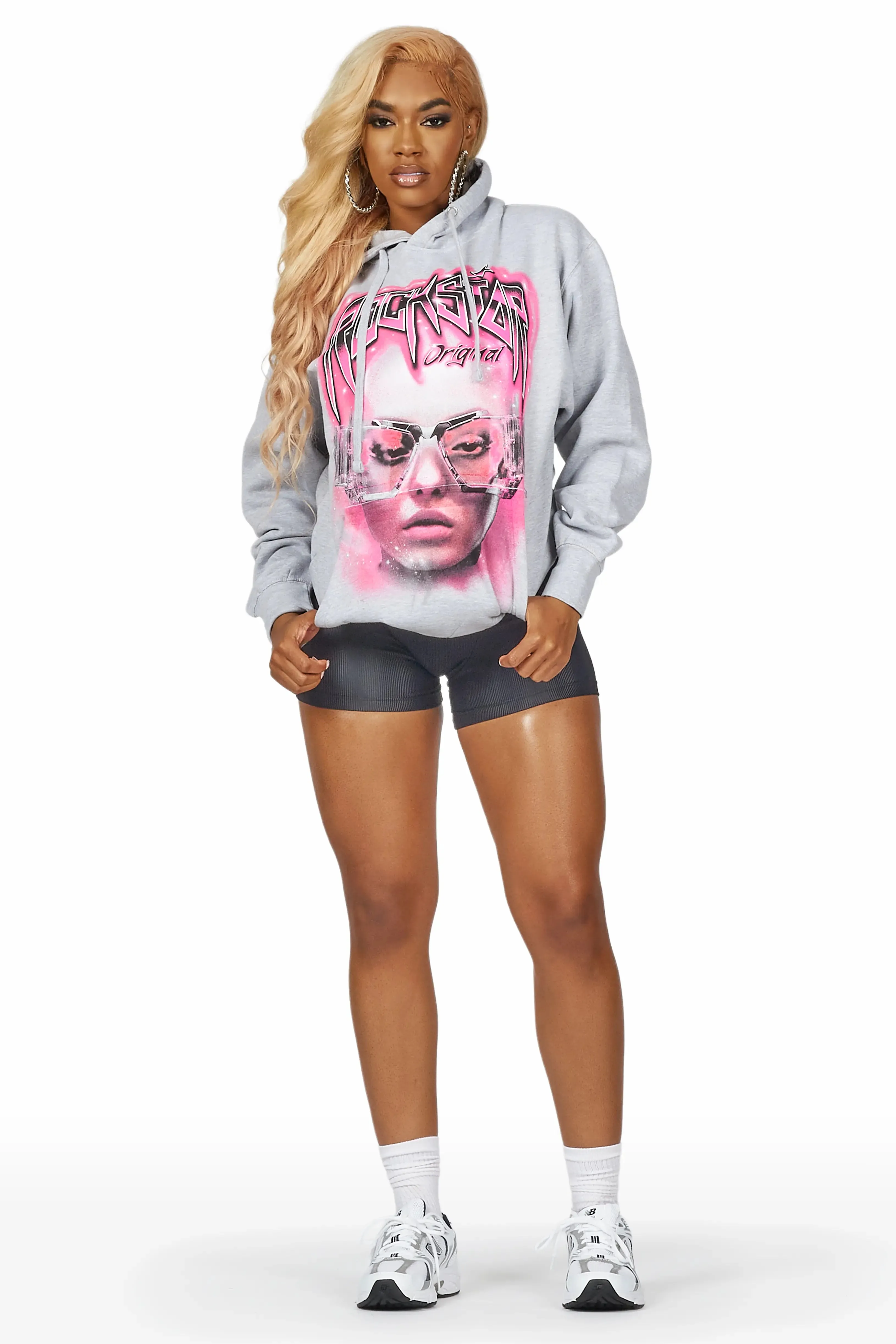 Kinai Grey Oversized Hoodie sold by Rockstar Original product image thumbnail 3