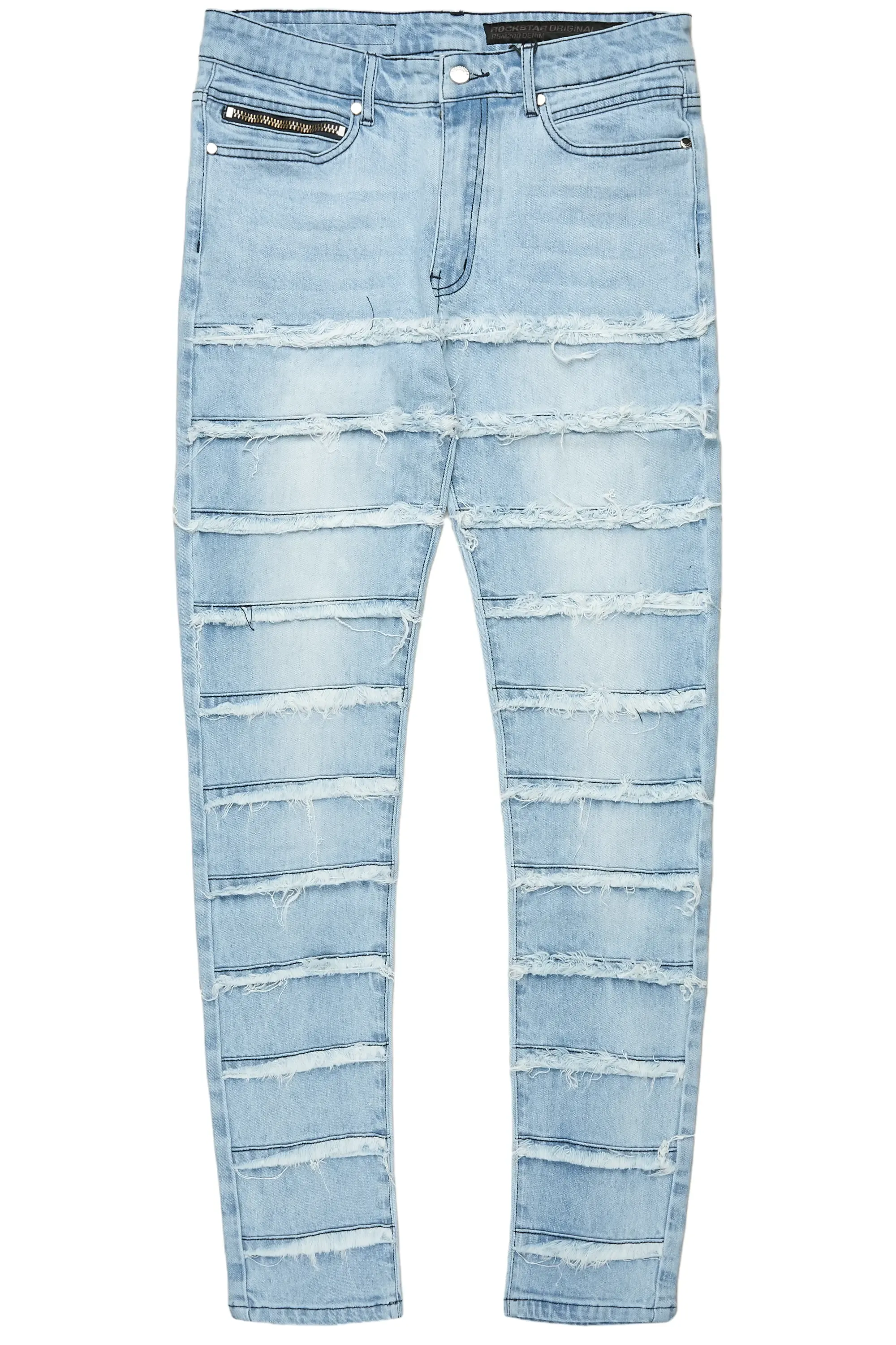 Waylon Blue Frayed Slim Fit Jean sold by Rockstar Original product image thumbnail 2
