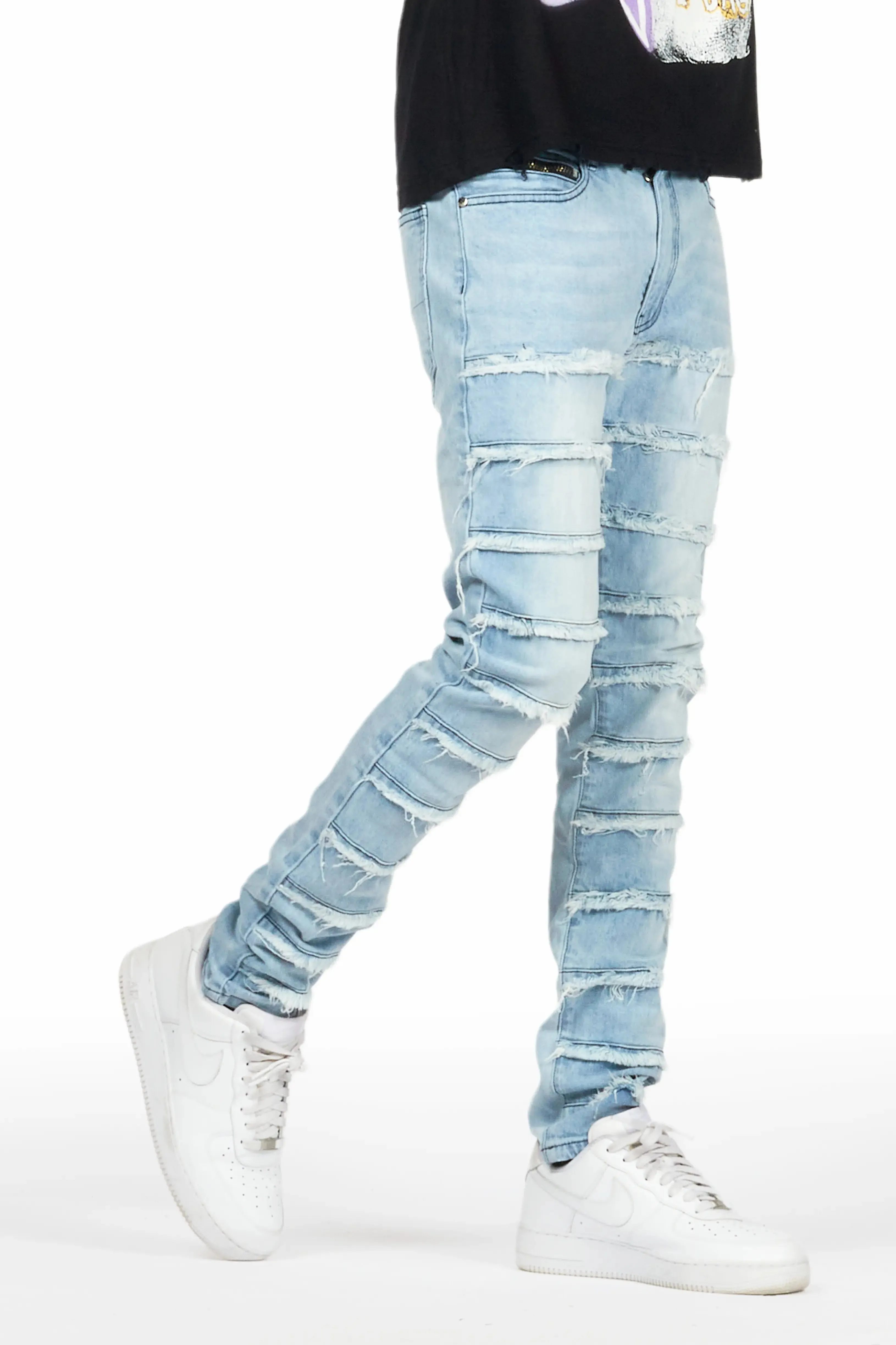 Waylon Blue Frayed Slim Fit Jean sold by Rockstar Original