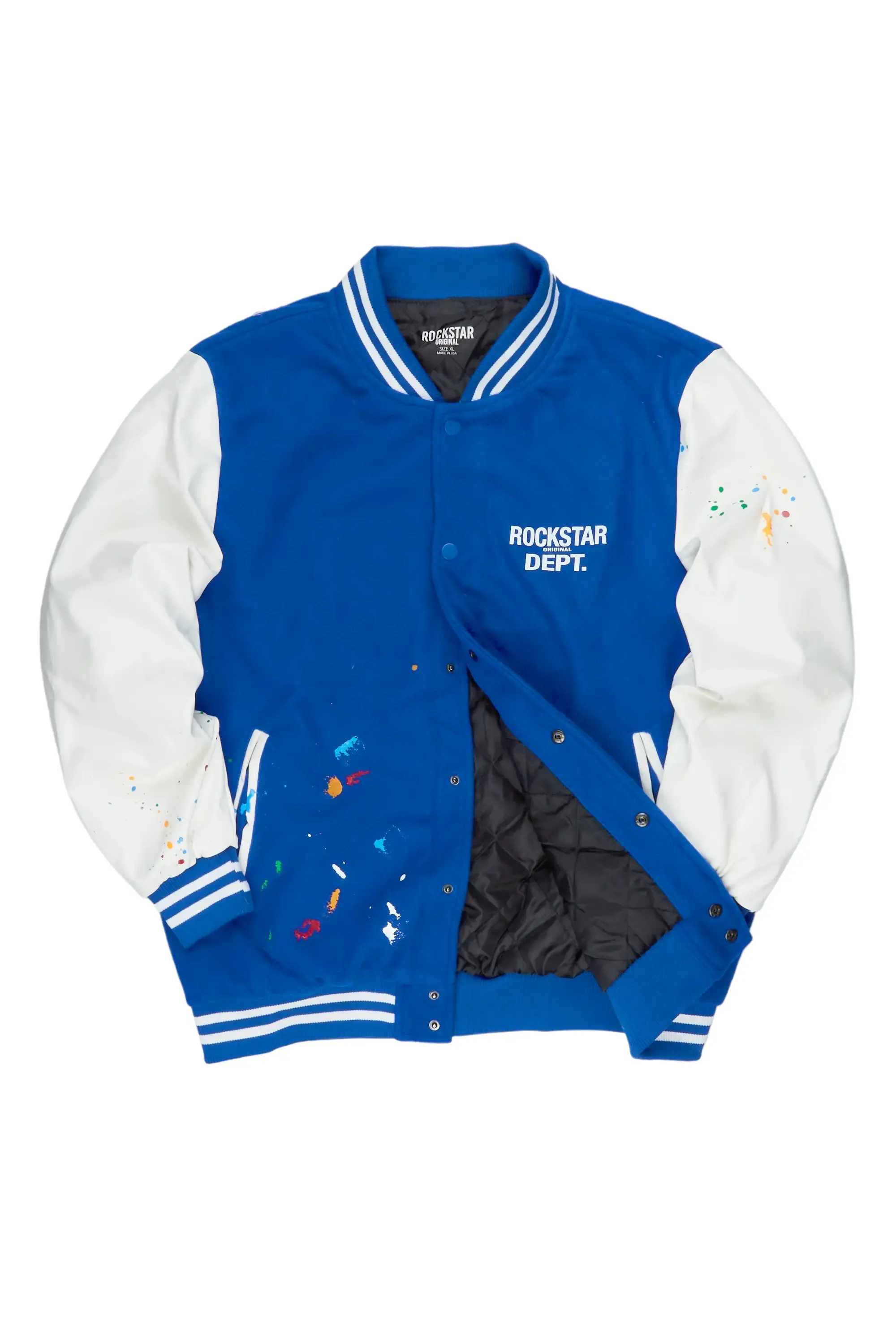 Boomer Royal/White Varsity Jacket sold by Rockstar Original product image thumbnail 3