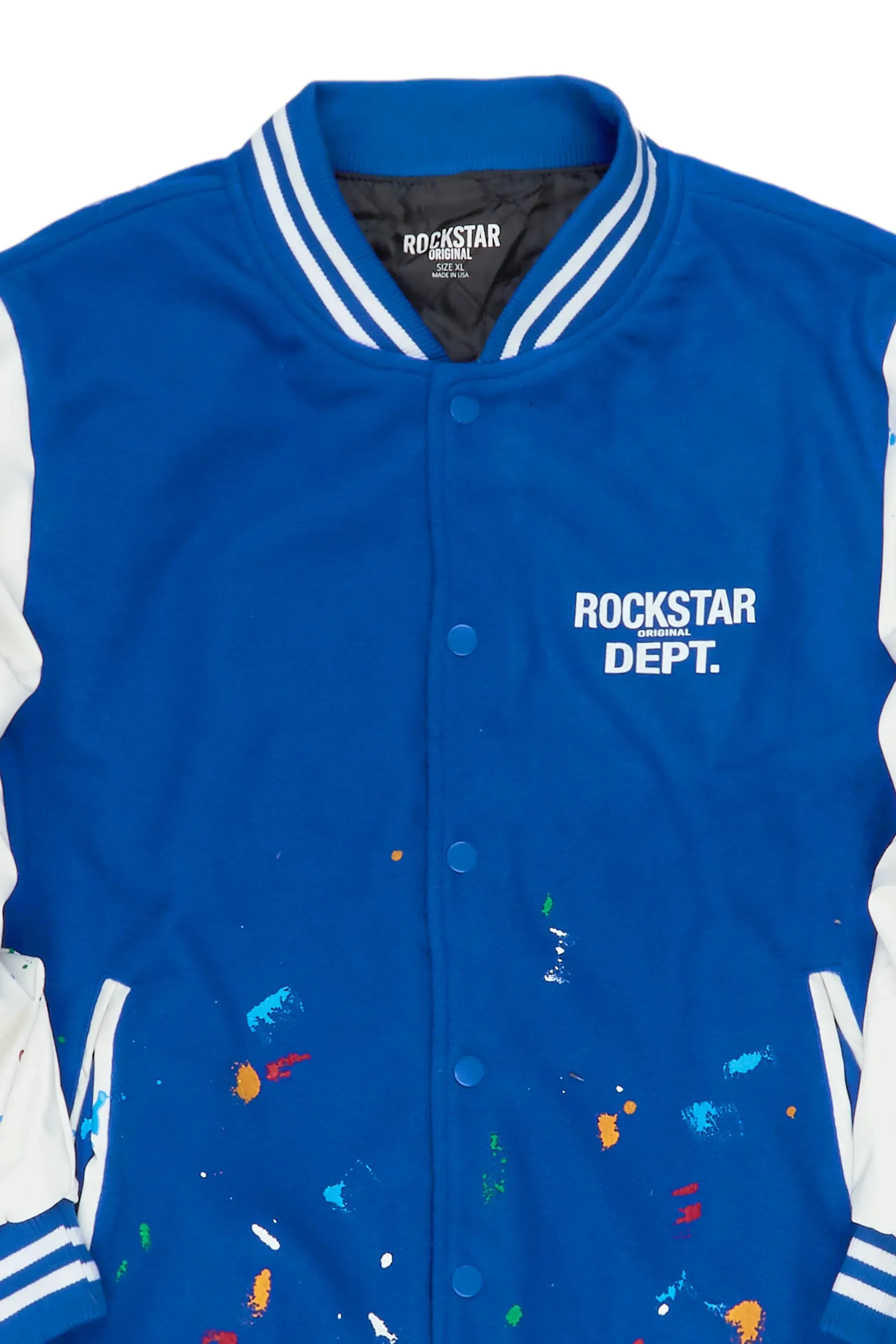Boomer Royal/White Varsity Jacket sold by Rockstar Original product image thumbnail 5