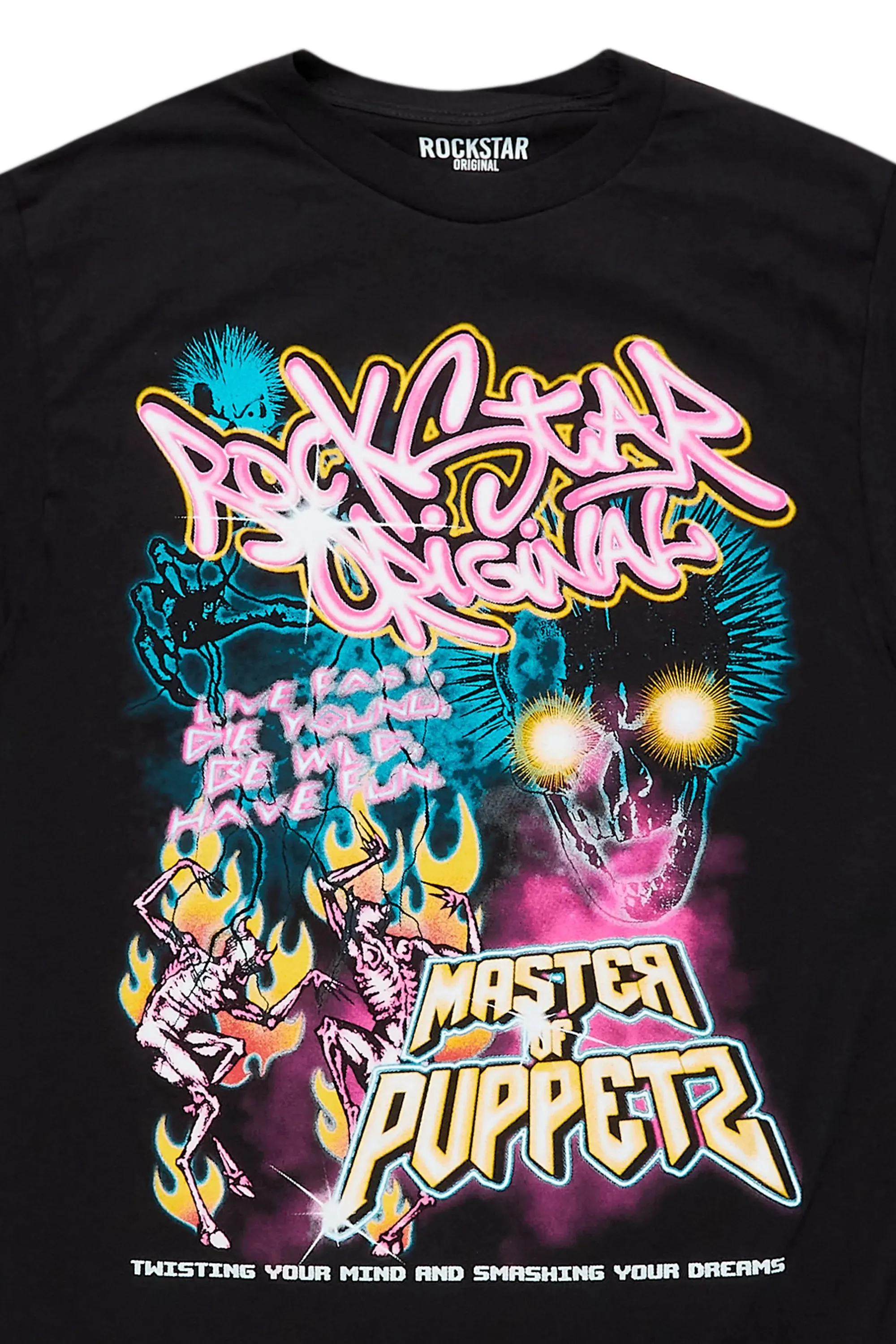 Taleya Black Oversized T-Shirt sold by Rockstar Original product image thumbnail 2