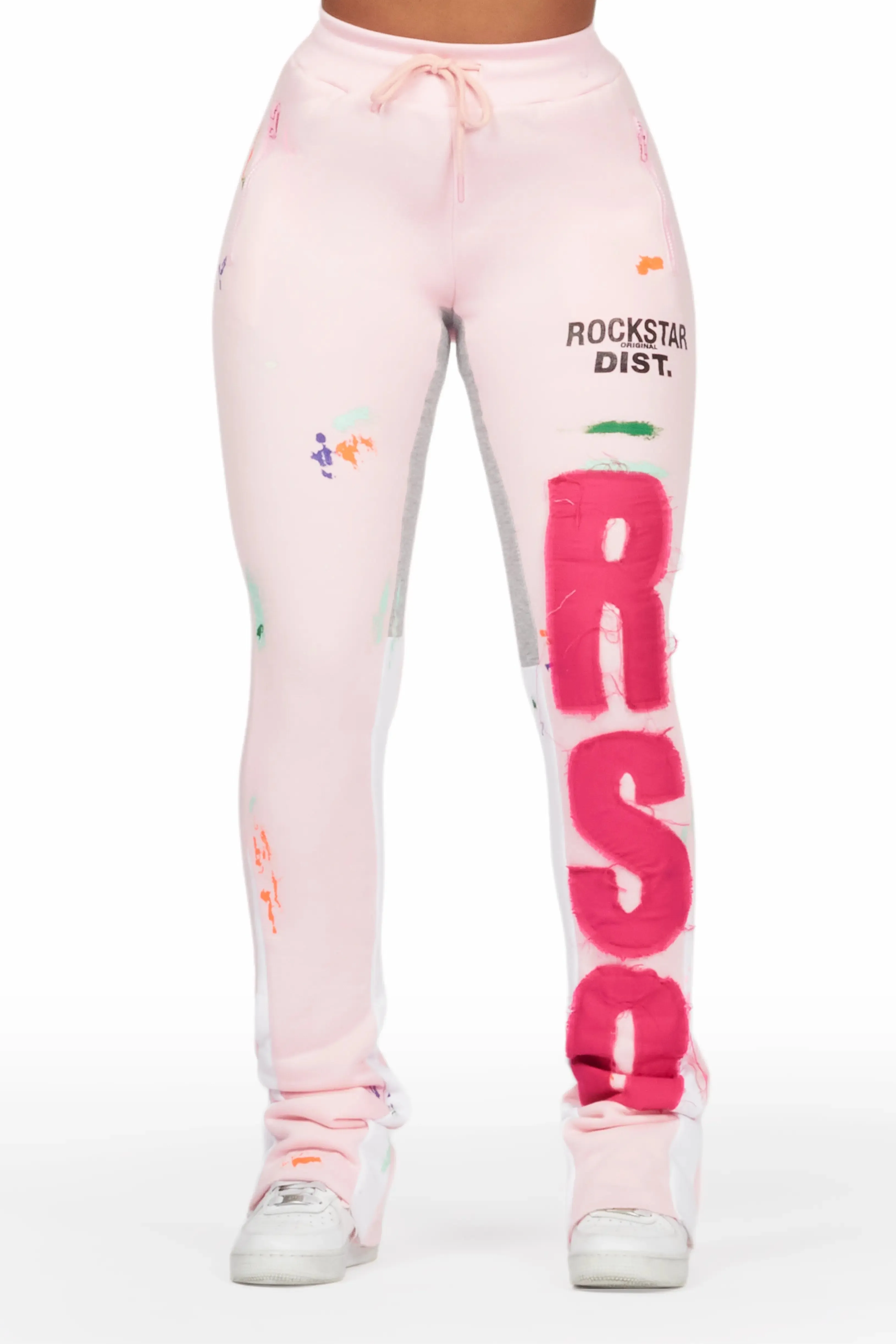 Toriauna Pink Stacked Track Pant sold by Rockstar Original