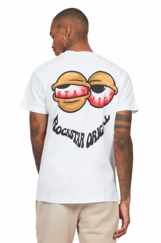 Highya White Graphic T-Shirt sold by Rockstar Original