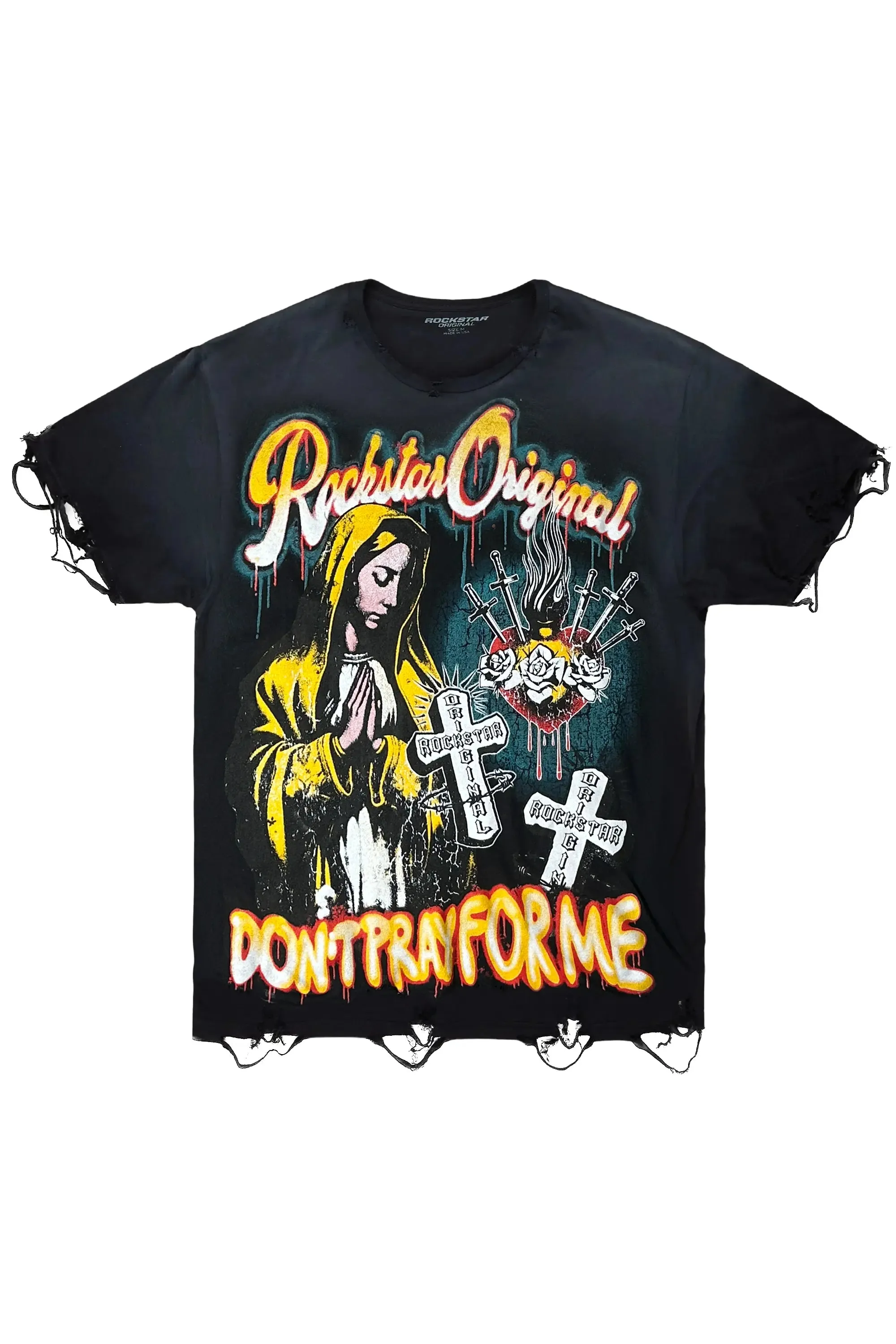 Loman Black Oversized Graphic T-Shirt sold by Rockstar Original