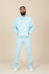 Raffer Baby Blue Hoodie/Super Stacked Flare Track Set sold by Rockstar Original