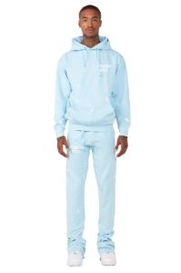 Raffer Baby Blue Hoodie/Super Stacked Flare Track Set sold by Rockstar Original