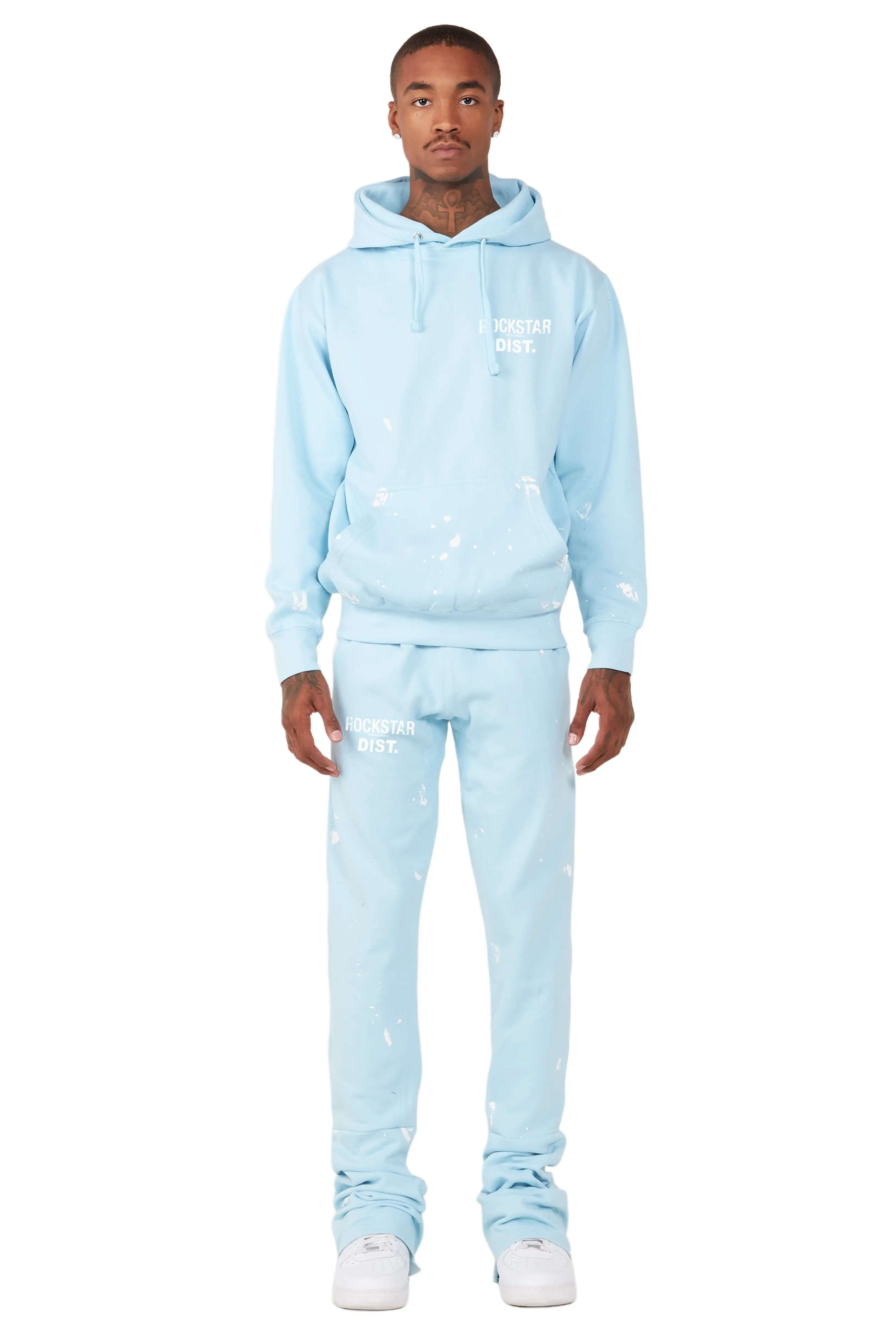 Raffer Baby Blue Hoodie/Super Stacked Flare Track Set sold by Rockstar Original