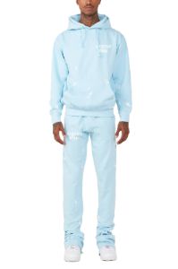 Raffer Baby Blue Hoodie/Super Stacked Flare Track Set sold by Rockstar Original