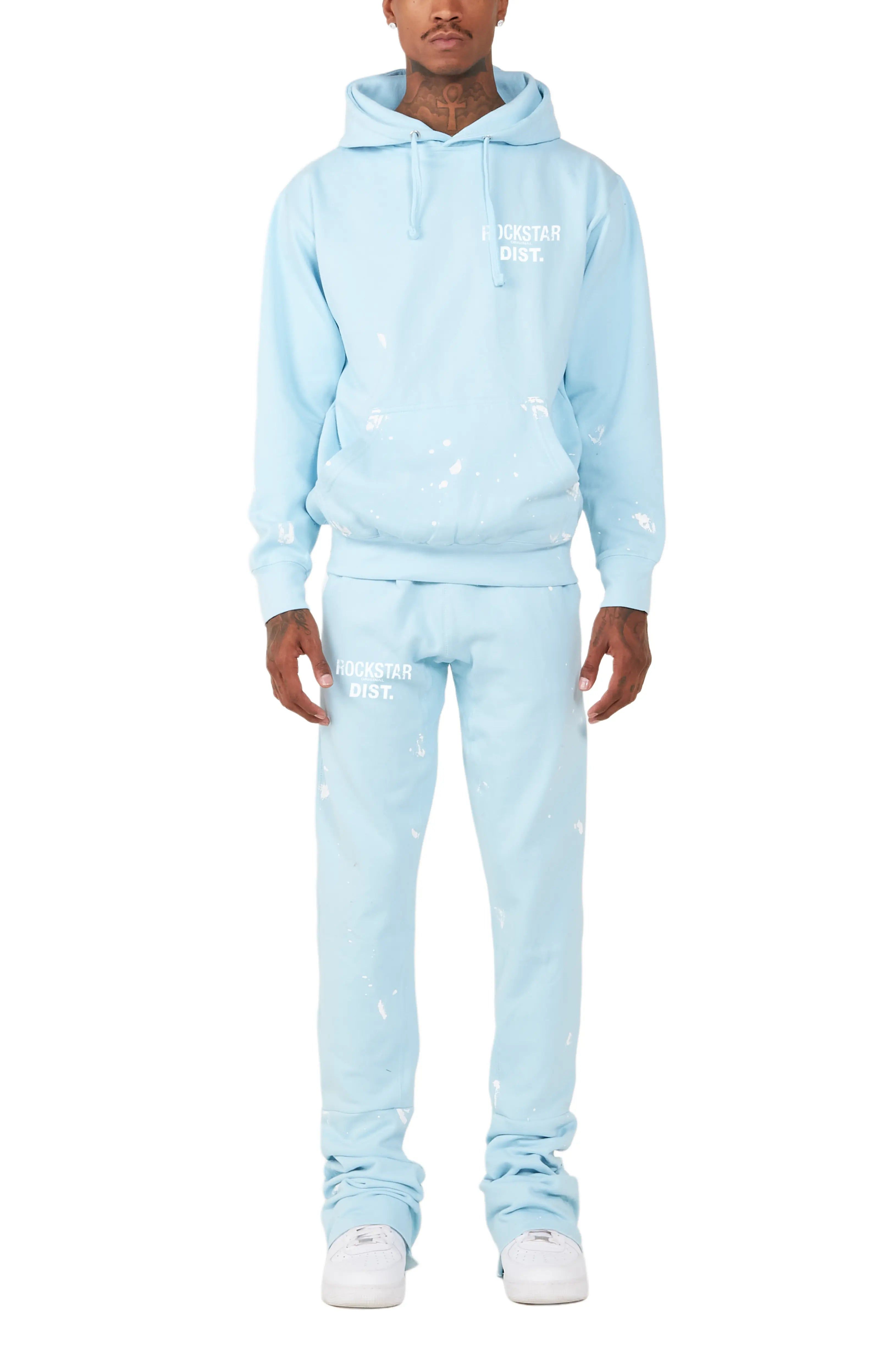 Raffer Baby Blue Hoodie/Super Stacked Flare Track Set sold by Rockstar Original product image thumbnail 3