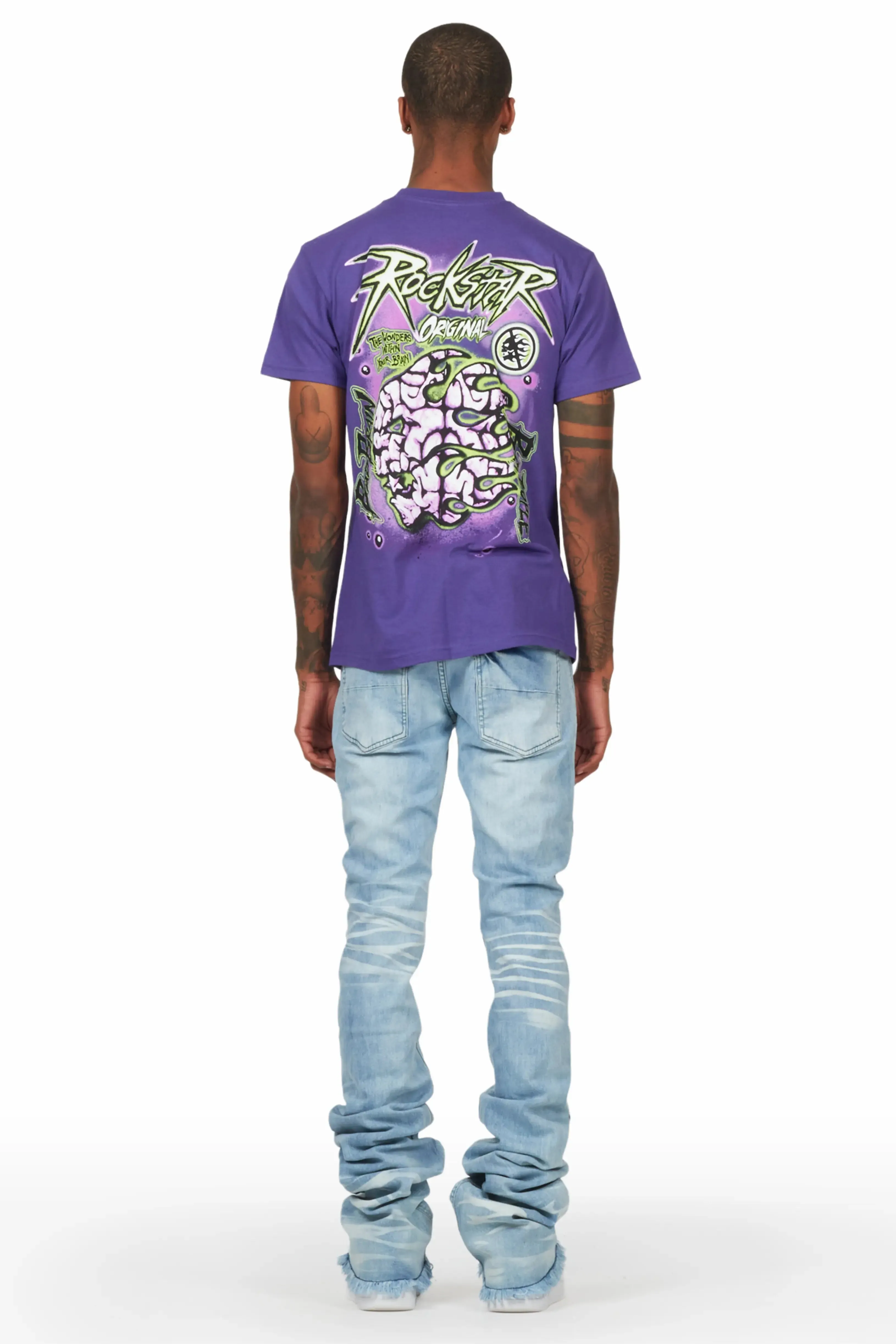 Faby Light Blue Super Stacked Flare Jean sold by Rockstar Original product image thumbnail 5