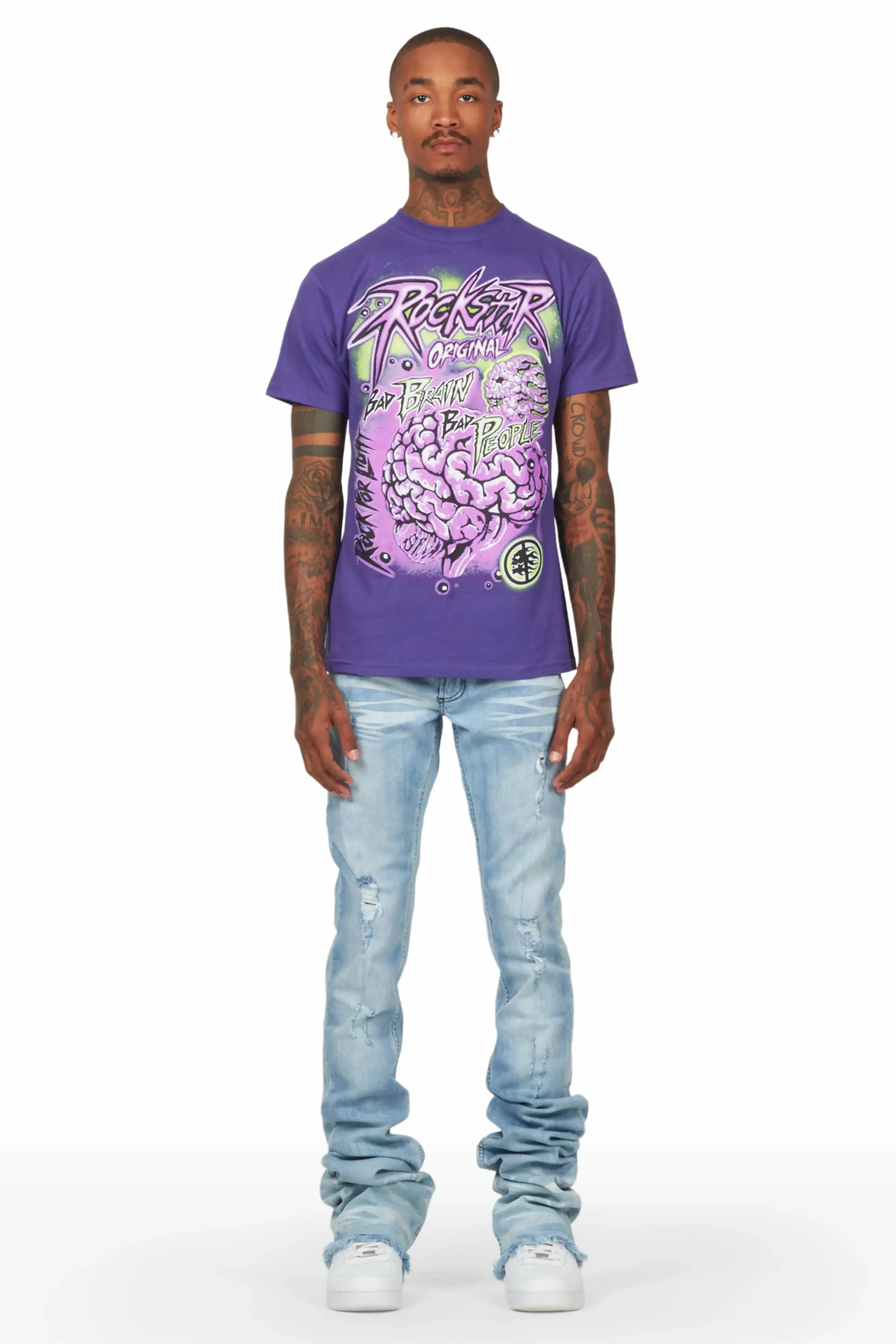 Faby Light Blue Super Stacked Flare Jean sold by Rockstar Original product image thumbnail 3