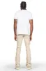 Ingo Beige Painter Stacked Flare Jean sold by Rockstar Original