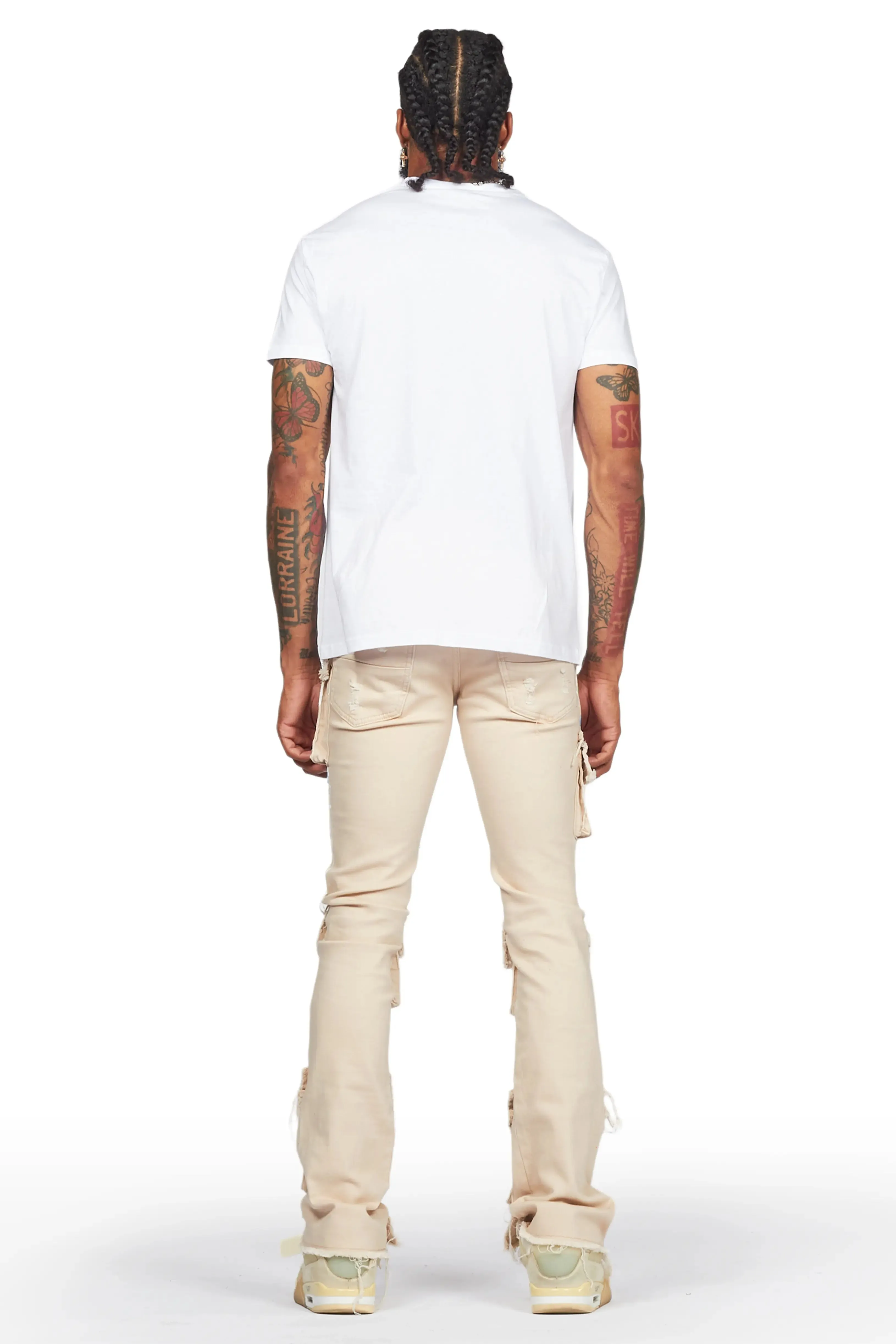 Ingo Beige Painter Stacked Flare Jean sold by Rockstar Original product image thumbnail 4