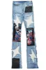 Vinson Light Blue Patchwork Super Stacked Flare Jean sold by Rockstar Original