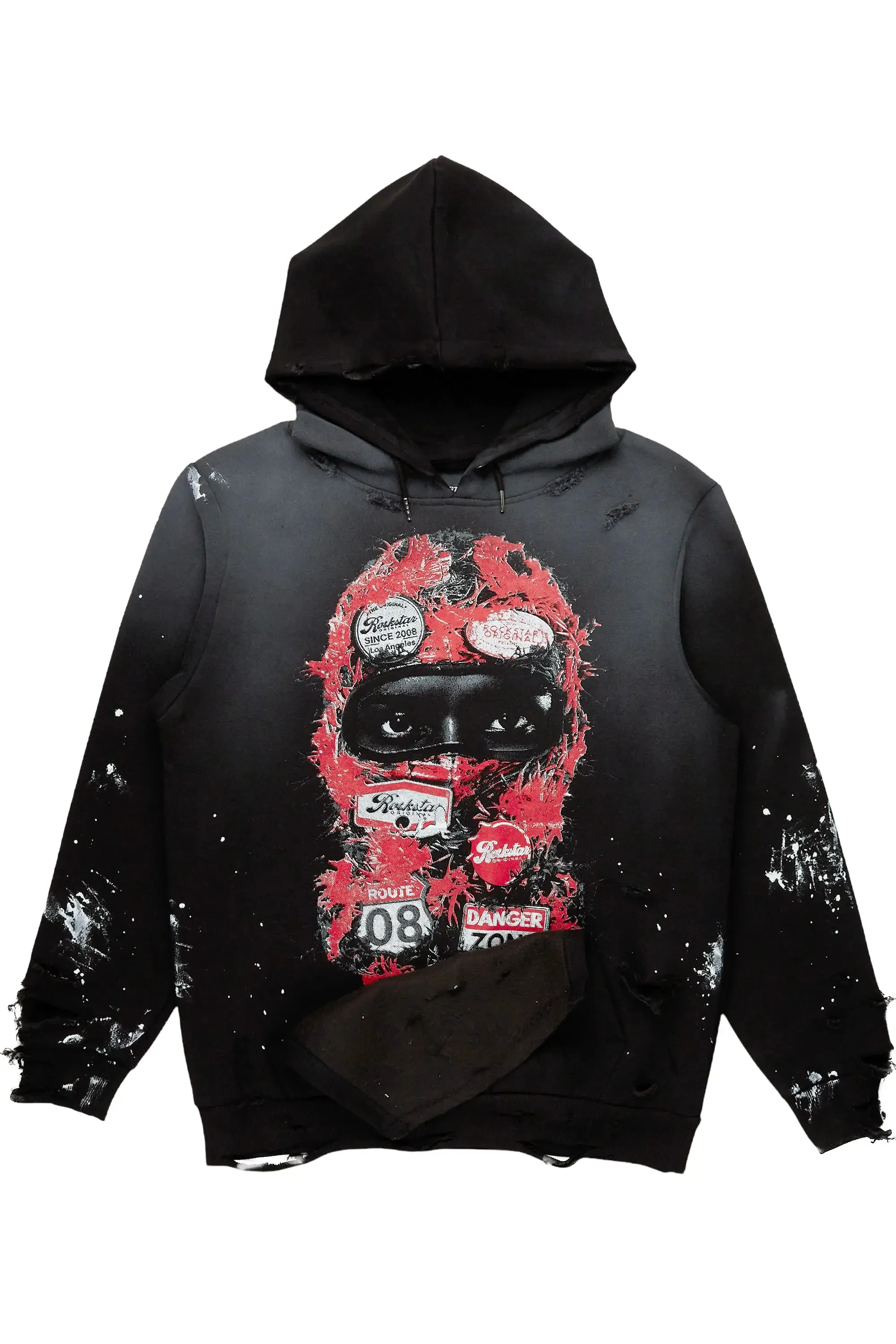 Barth Black Graphic Distressed Hoodie sold by Rockstar Original