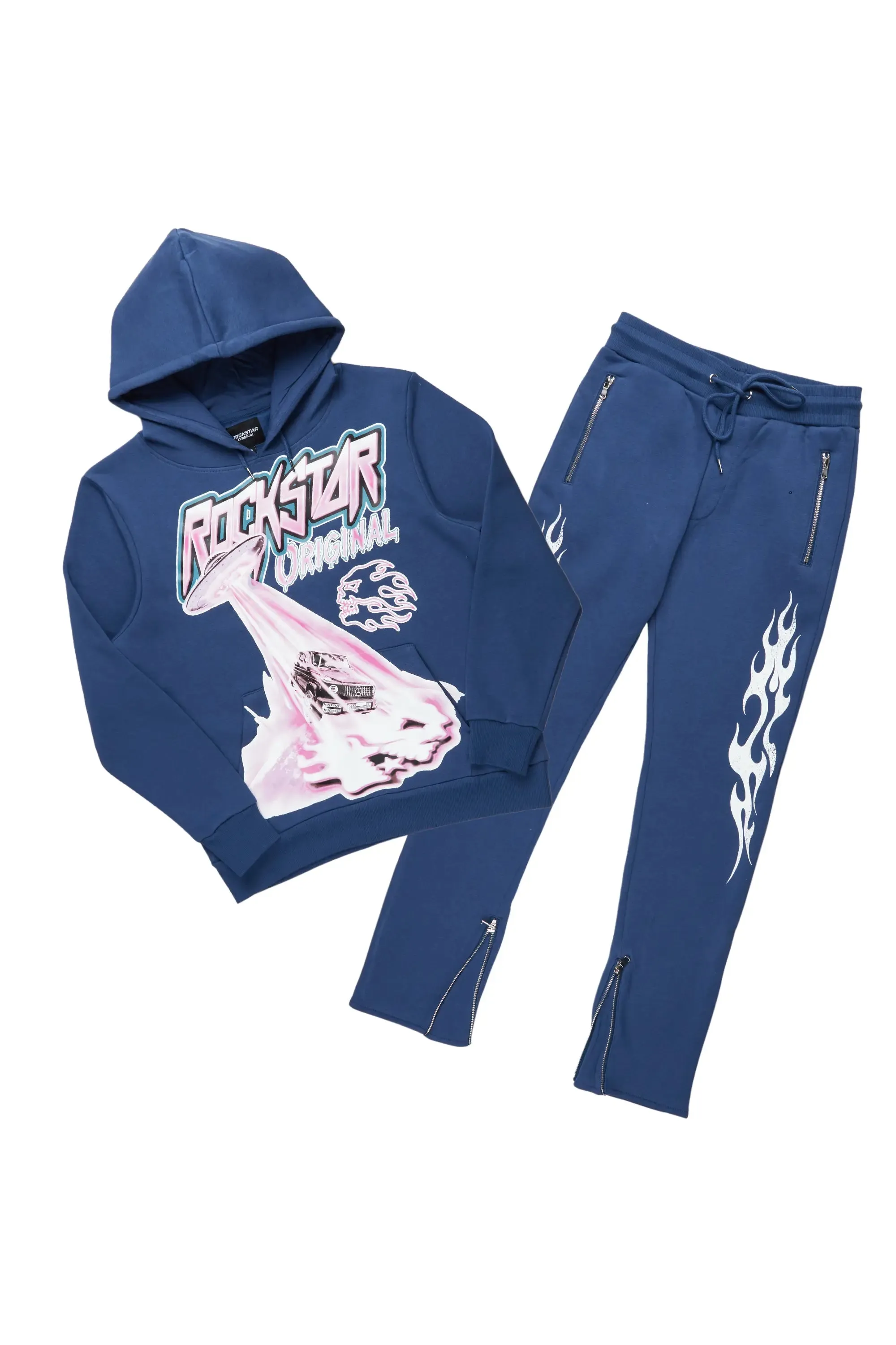 Calix Navy Slim Fit Track Set sold by Rockstar Original product image thumbnail 2