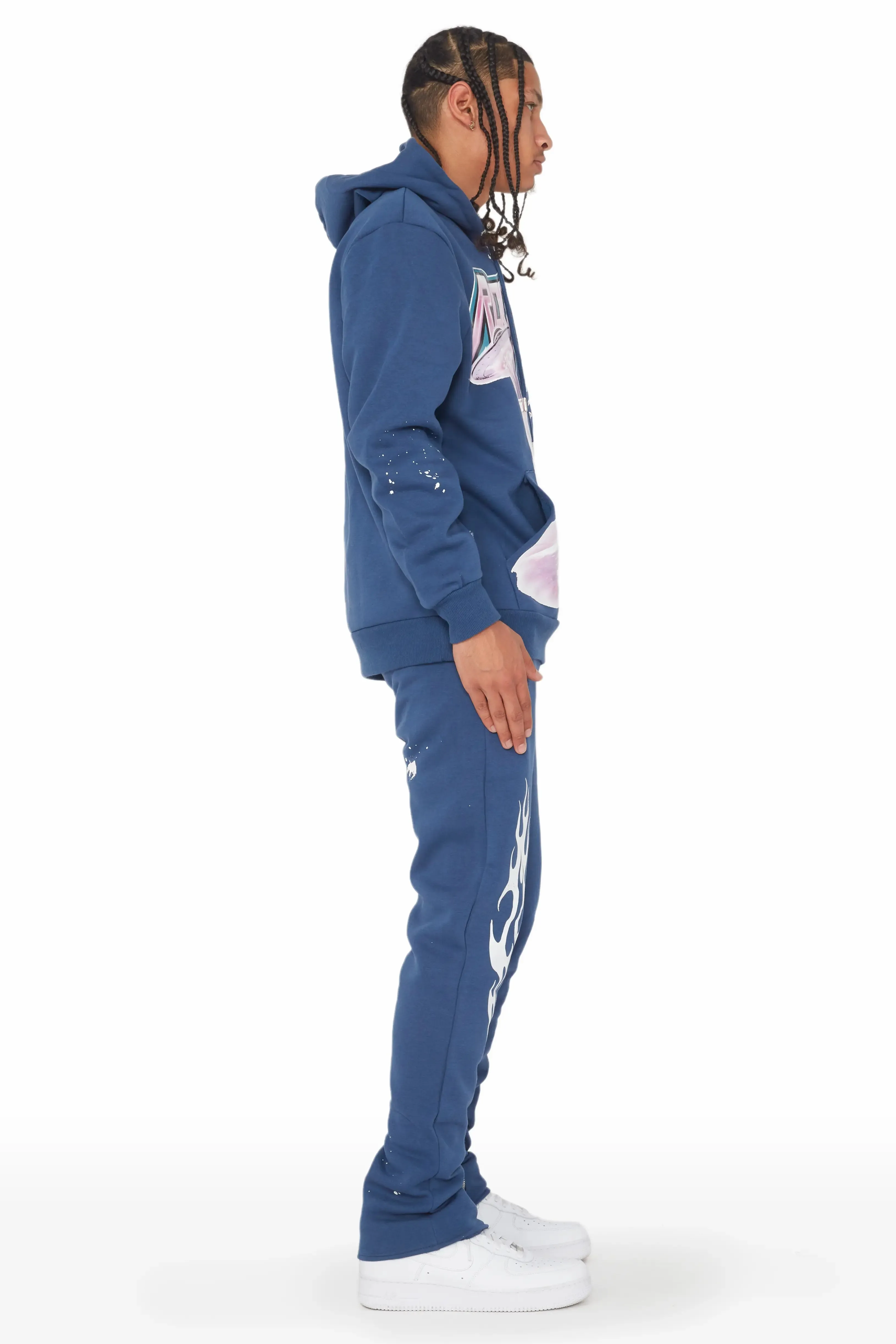 Calix Navy Slim Fit Track Set sold by Rockstar Original product image thumbnail 3