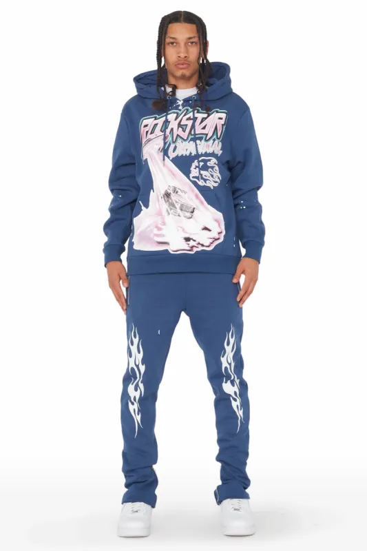 Calix Navy Slim Fit Track Set sold by Rockstar Original
