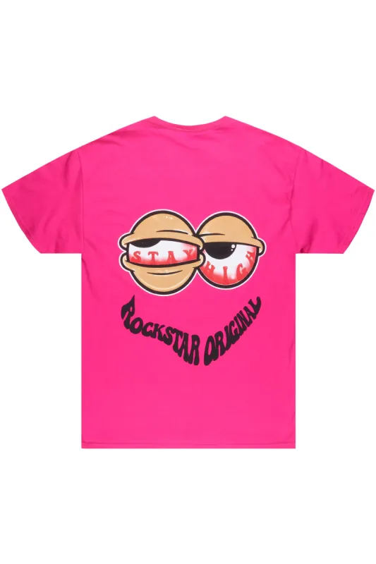 Highya Neon Fuchsia Graphic T-Shirt sold by Rockstar Original