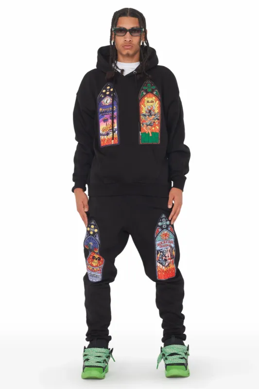 Hamish Black Relaxed Fit Track Set sold by Rockstar Original