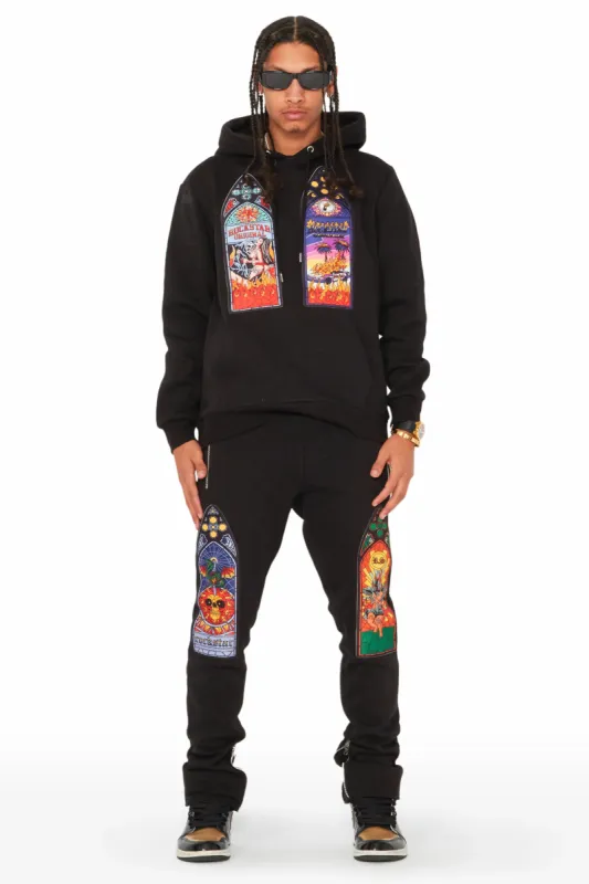 Hamish Black Slim Fit Track Set sold by Rockstar Original